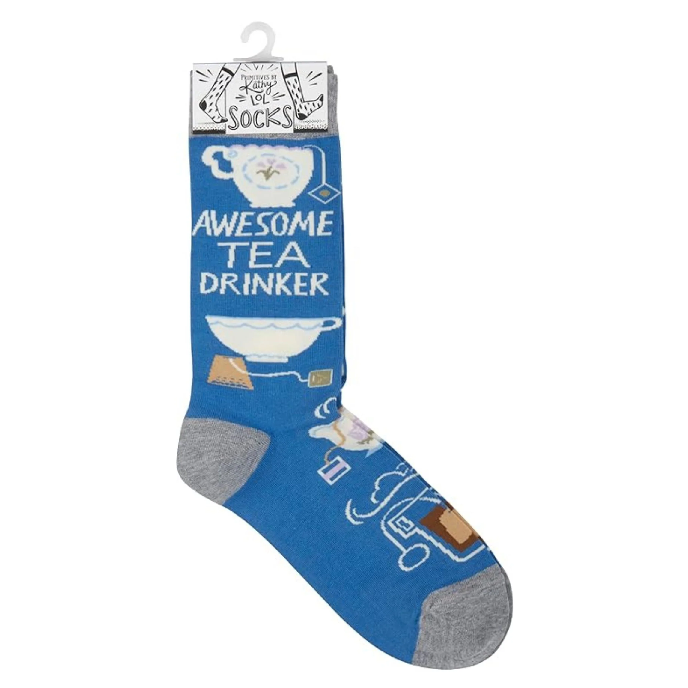 Awesome Tea Drinker Socks | Funny Tea Lover Gift, Colorful Novelty Crew Socks - Image 5