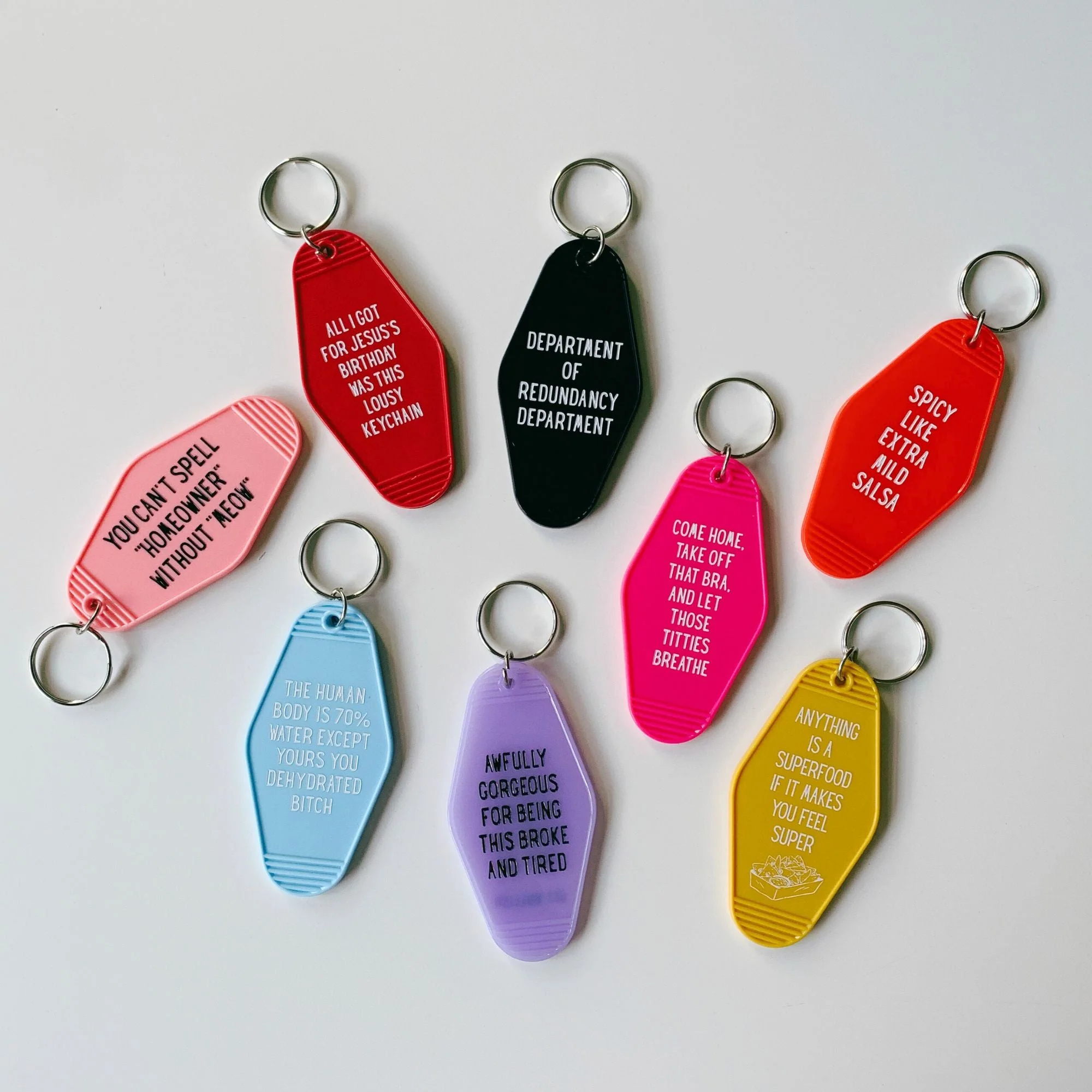 Awfully Gorgeous for Being this Broke and Tired Motel Style Keychain in Translucent Violet - Image 7