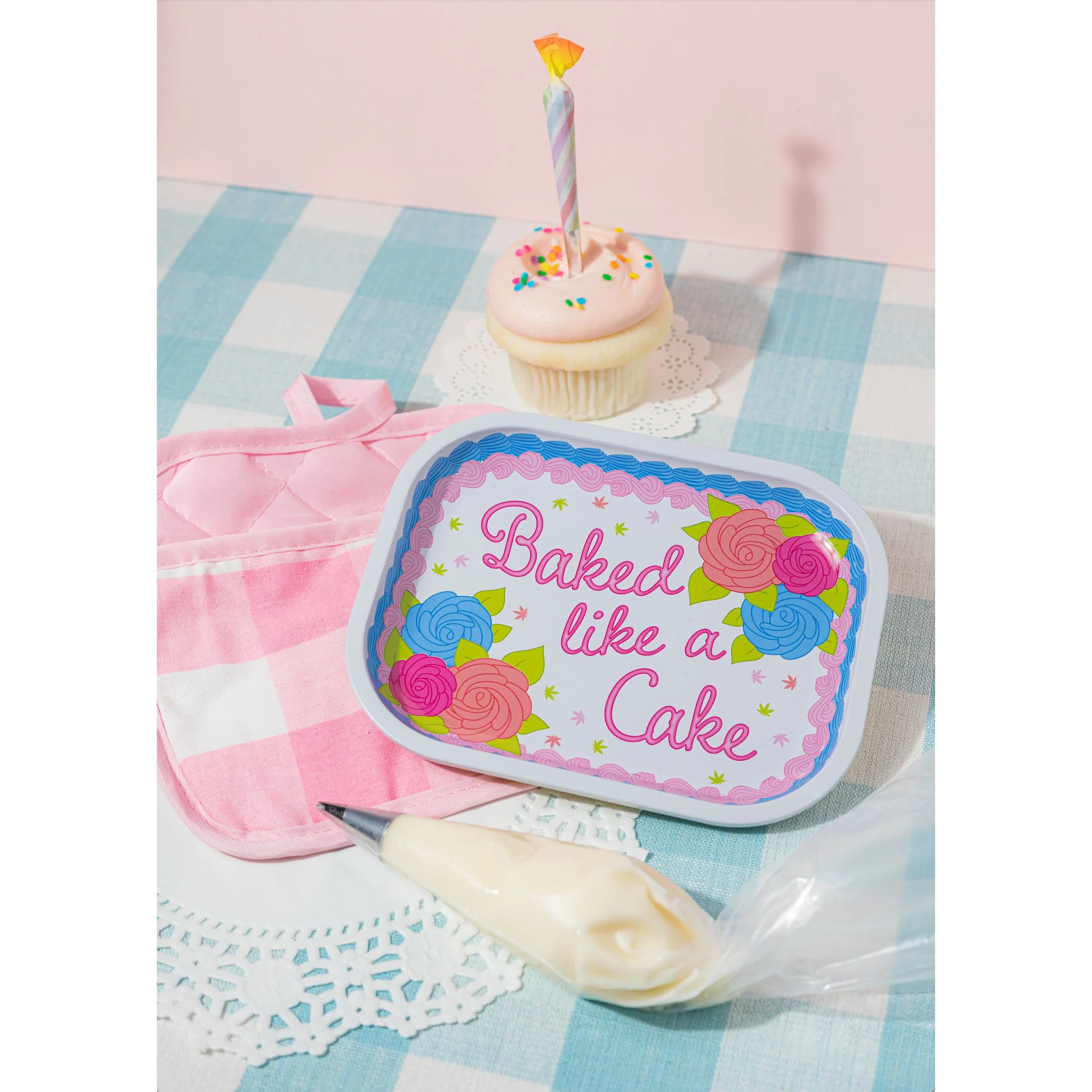 Baked Like A Cake Mini Rolling Tray | Catchall Trinket Server Tray | 7" x 5.5" - Image 3