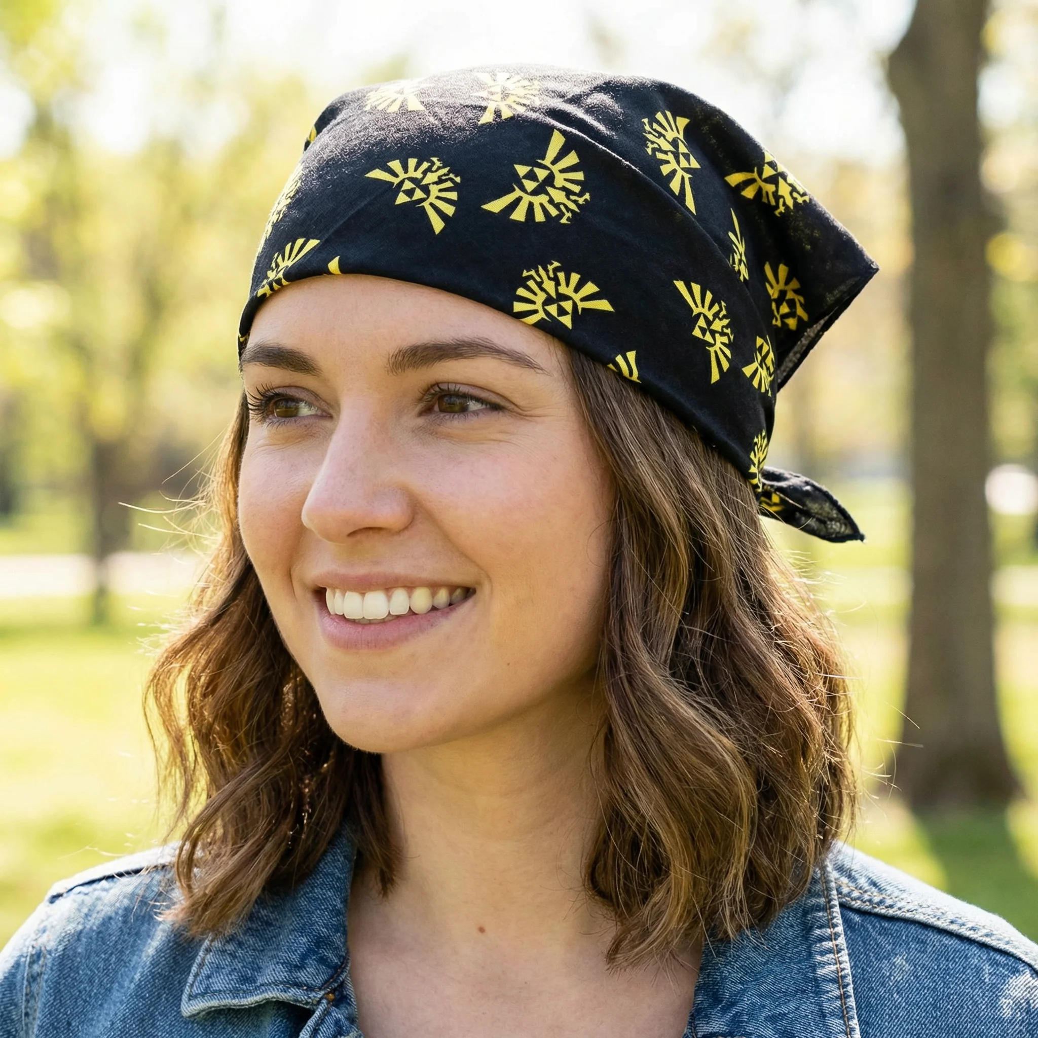Legend of Zelda Bandana | Yellow Wingcrest Design | Video Game Inspired Headwear & Gift - Image 2