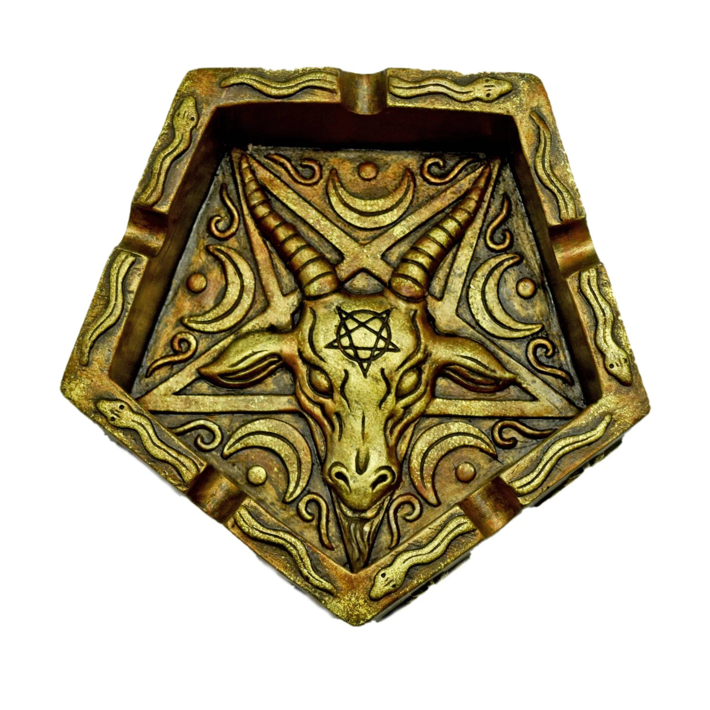 Baphomet Ashtray | Hand Painted Ash Bin | 5" - Image 2