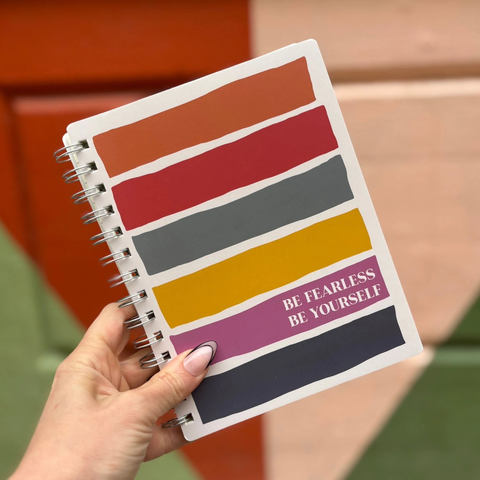 Be Fearless Be Yourself Spiral Notebook | Celebrate Pride LGBTQ