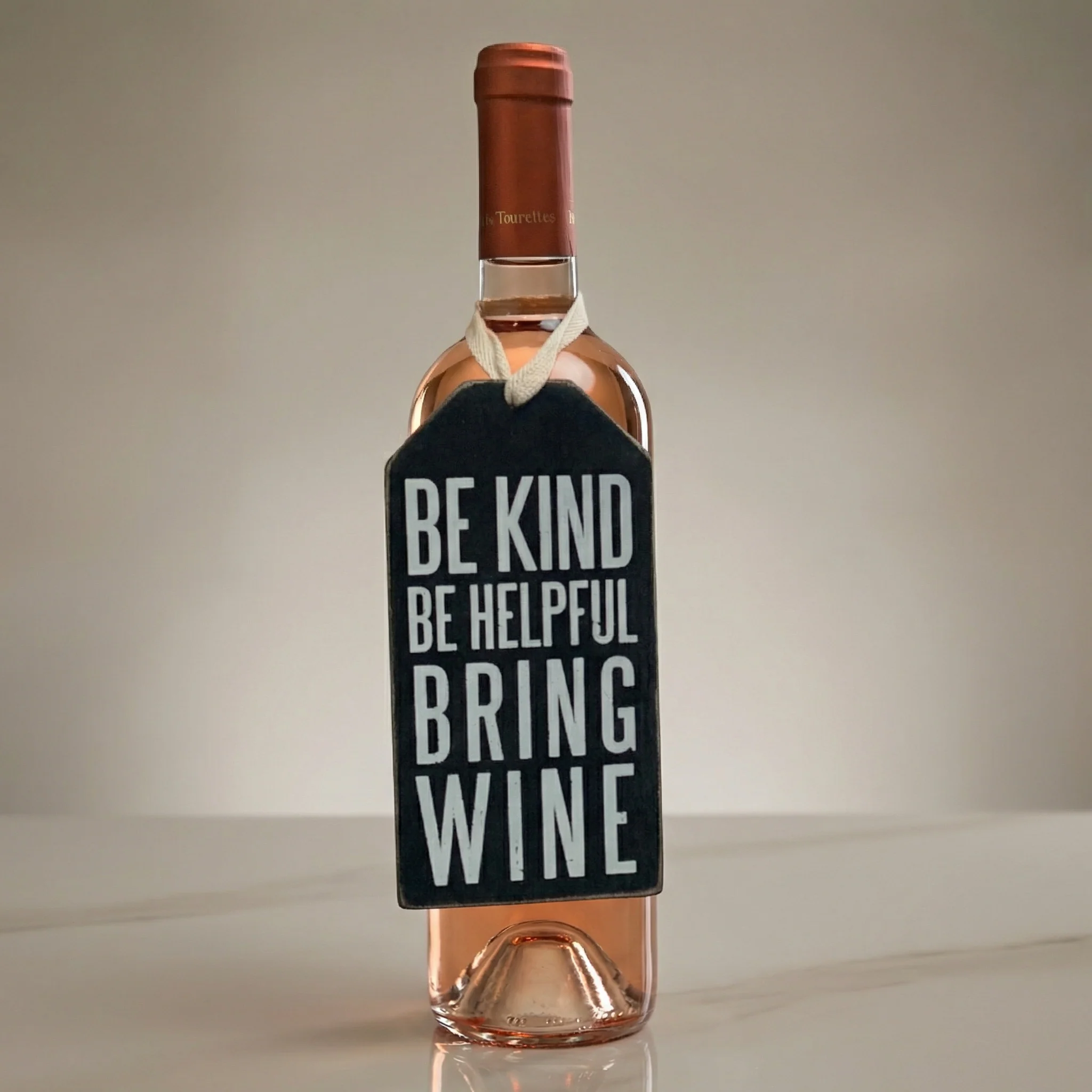 Be Kind Be Helpful Bring Wine Bottle Tag - Image 3