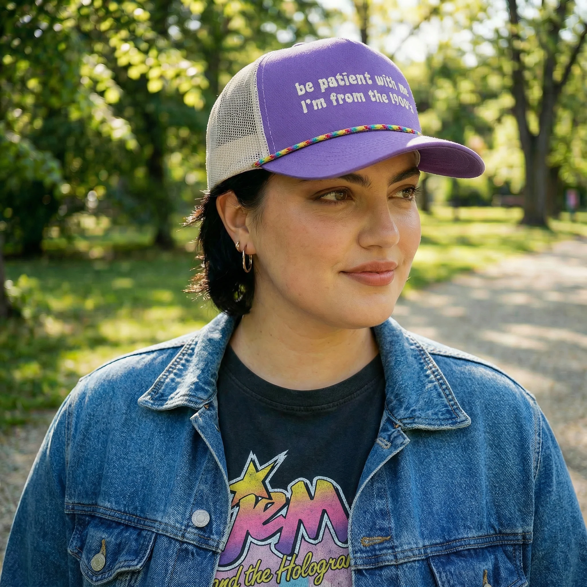 Be Patient With Me I'm From The 1900's Trucker Hat | Funny Retro Gen-X Millennial Hat - Image 2