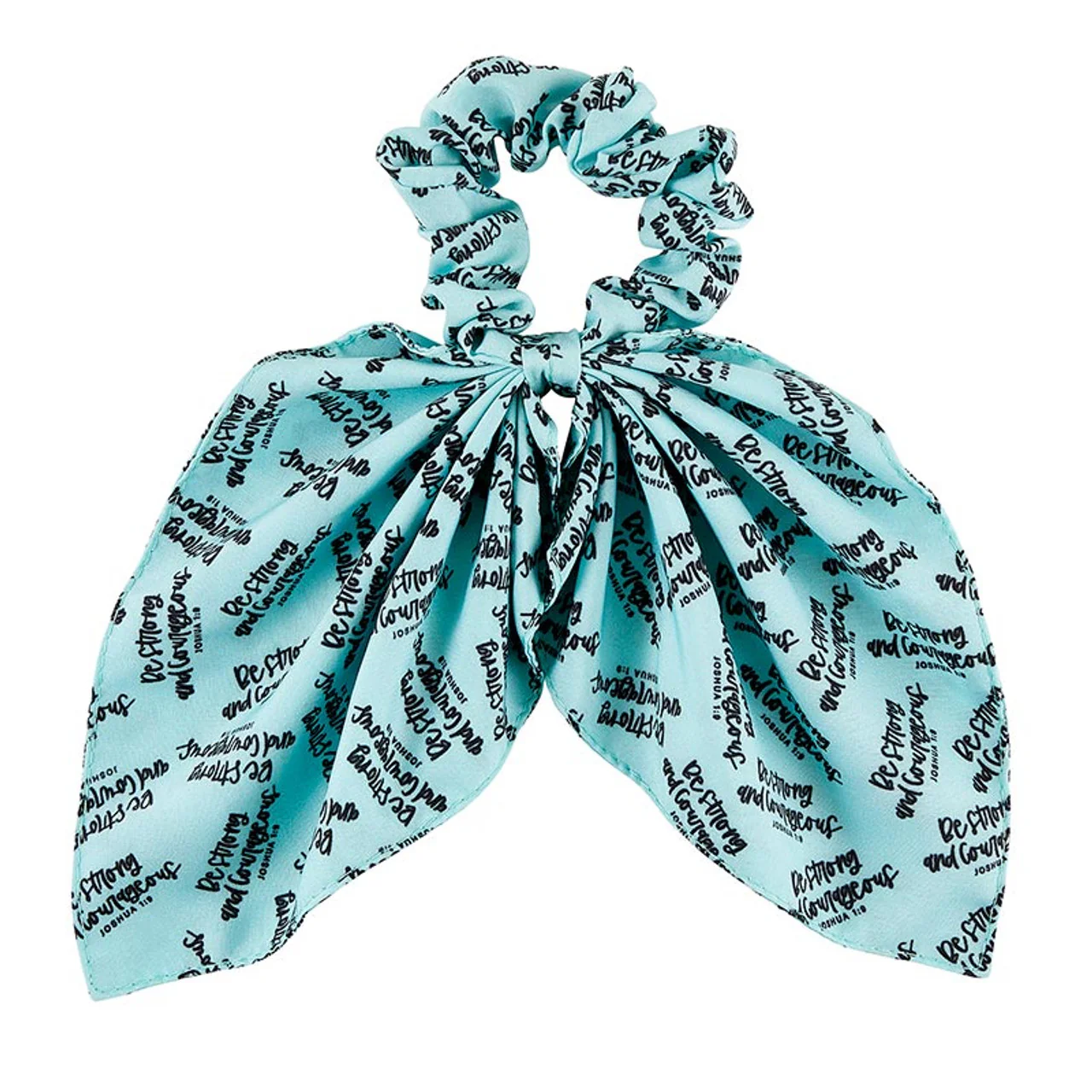 Be Strong & Courageous Scrunchie | Ponytail Hair Accessory