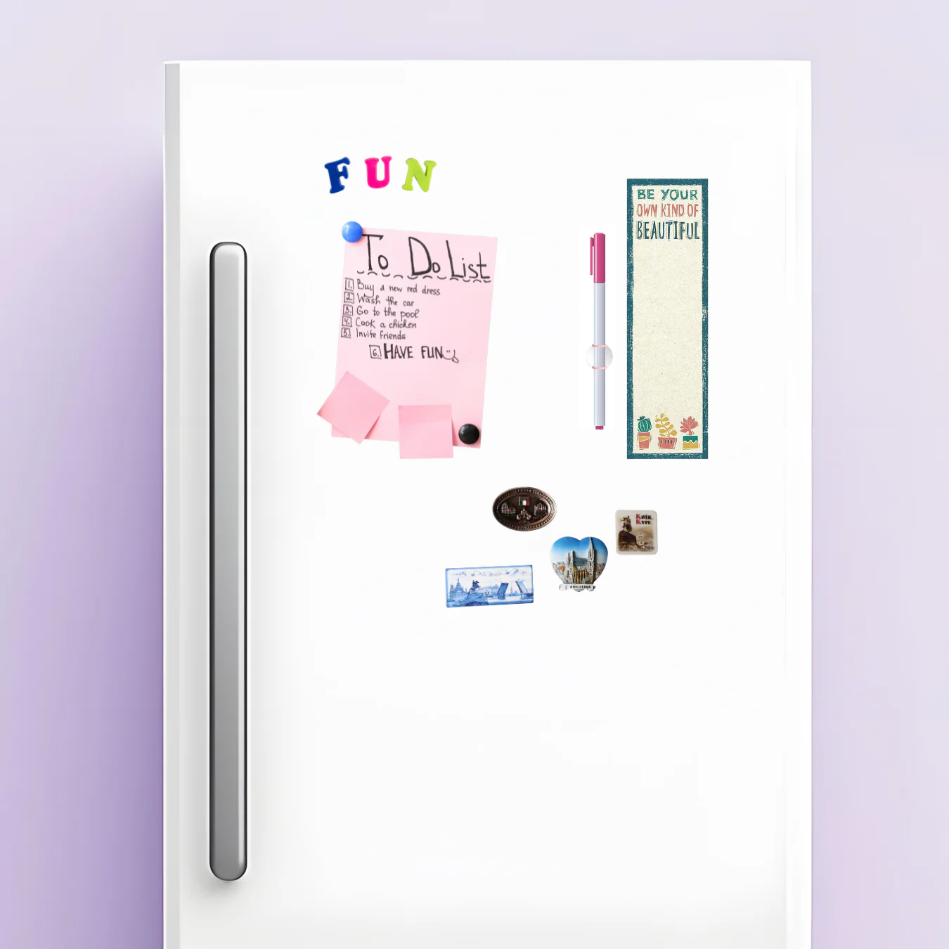 Be Your Own Kind Of Beautiful List Notepad | 9.5" x 2.75" | Holds to Fridge with Strong Magnet - Image 4
