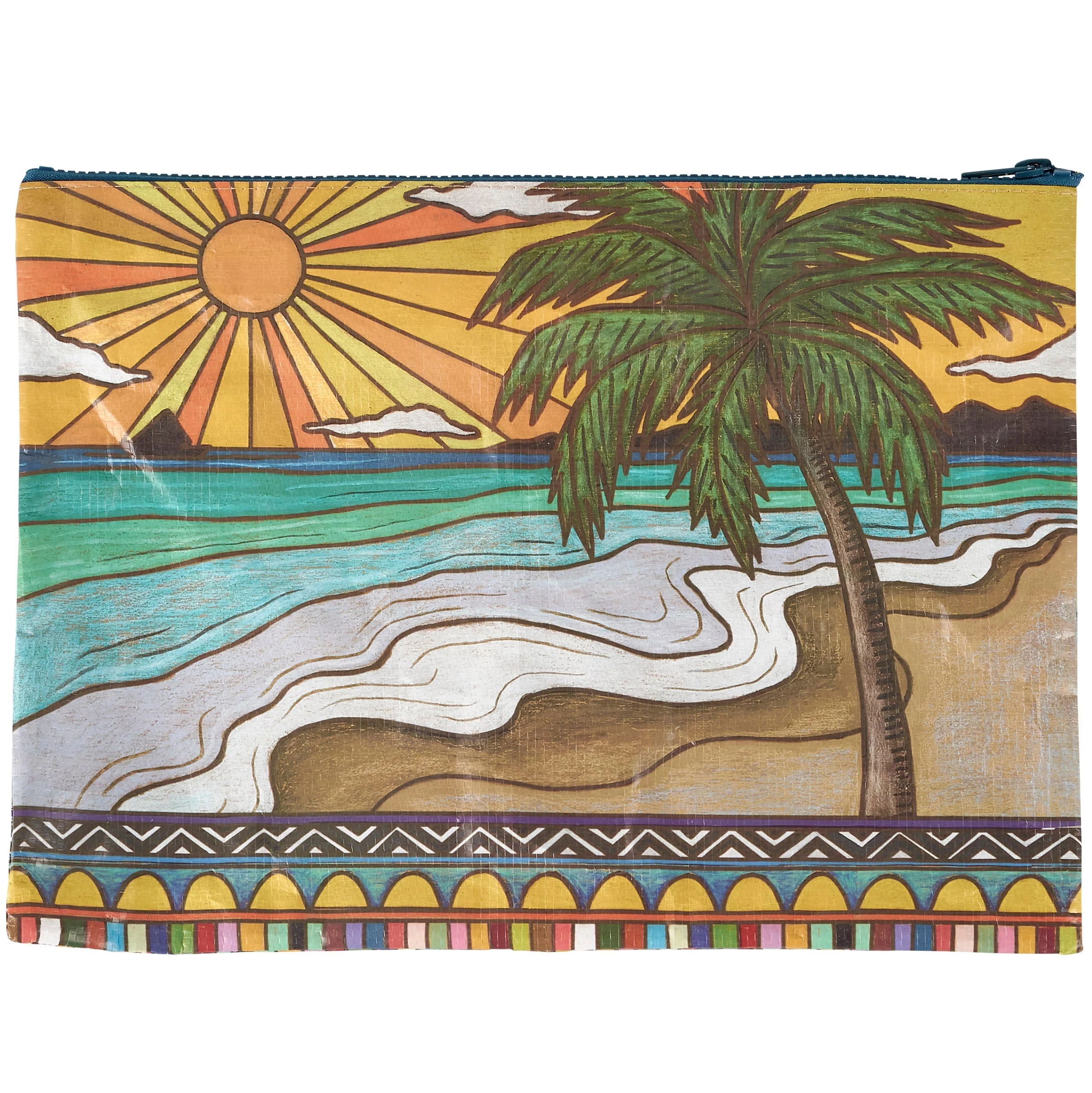 Jumbo Pouch Beach Days Zipper Folder | Double-sided Organizer Pouch | 14.25" x 10" - Image 5
