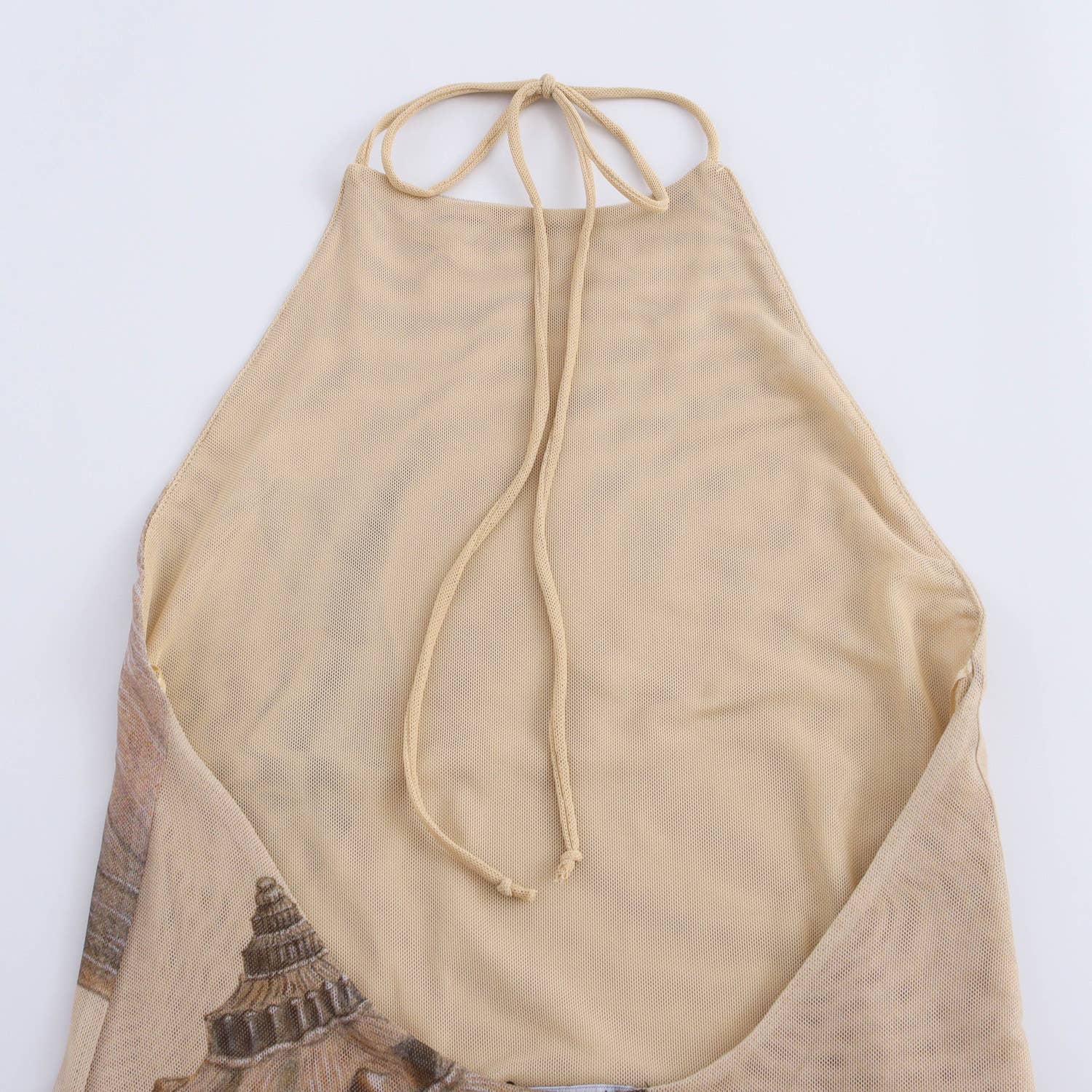 Beach Seashell Print Halterneck Mesh Maxi Dress [Sizes S-L] - Image 8