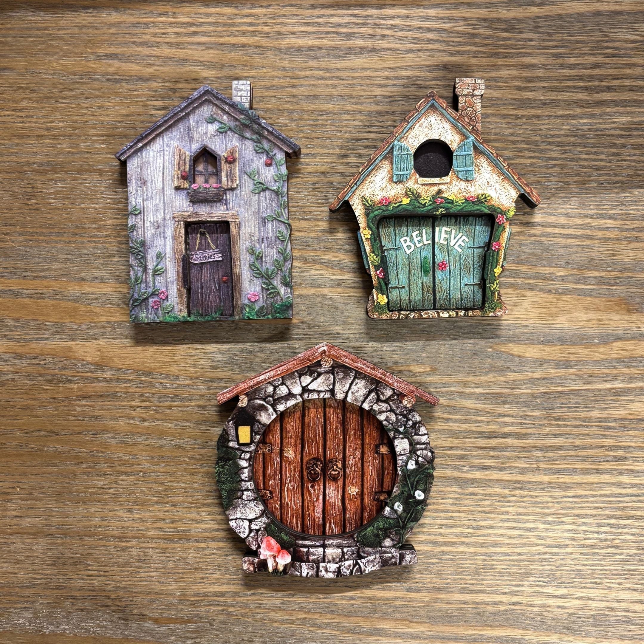 Believe Mini Fairy Door | 4" Tall Faux Faerie Elf Door Outdoor Garden Decor - Image 7