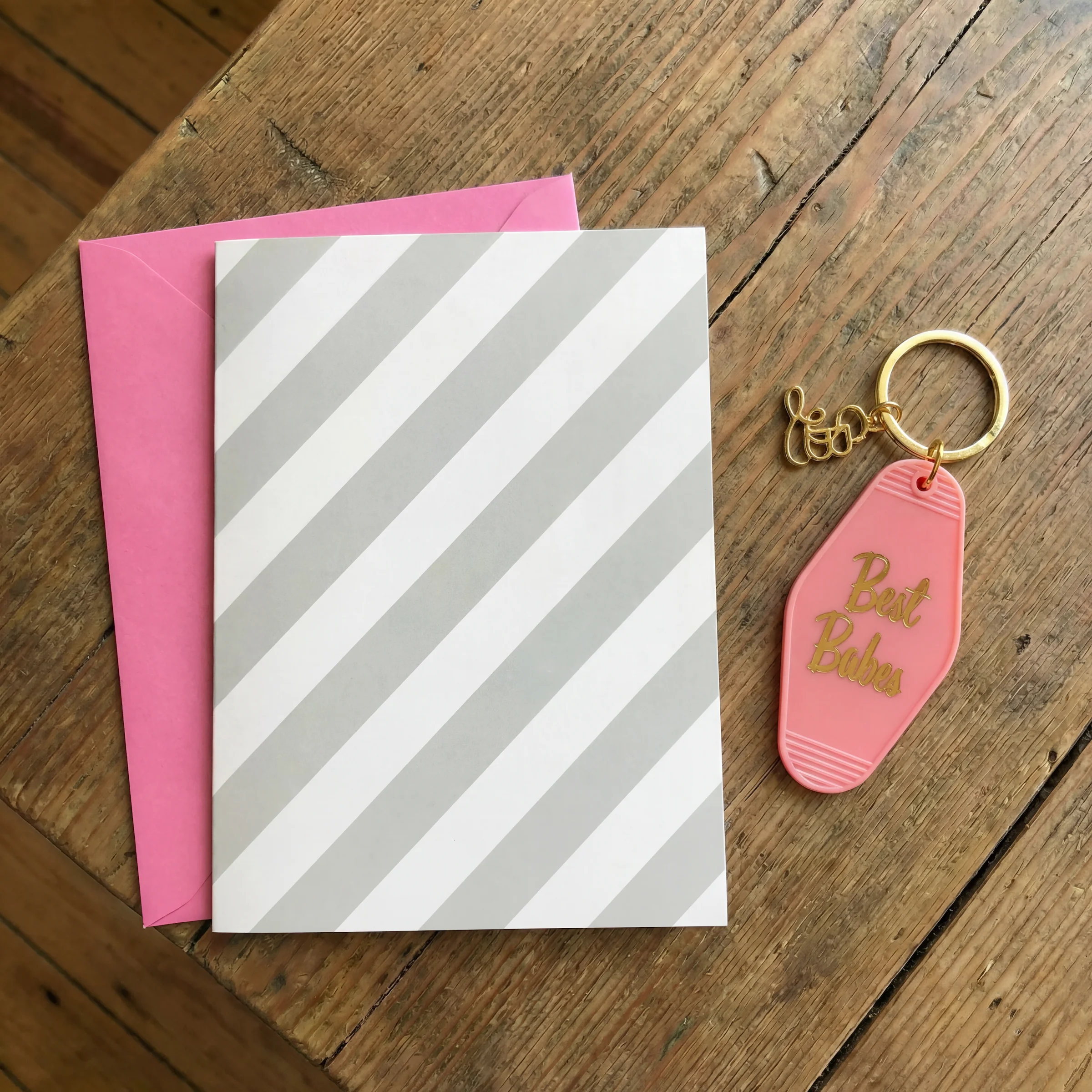 Best Babes Motel Style Keychain with Birthday Greeting Card | Gift for Her - Image 5