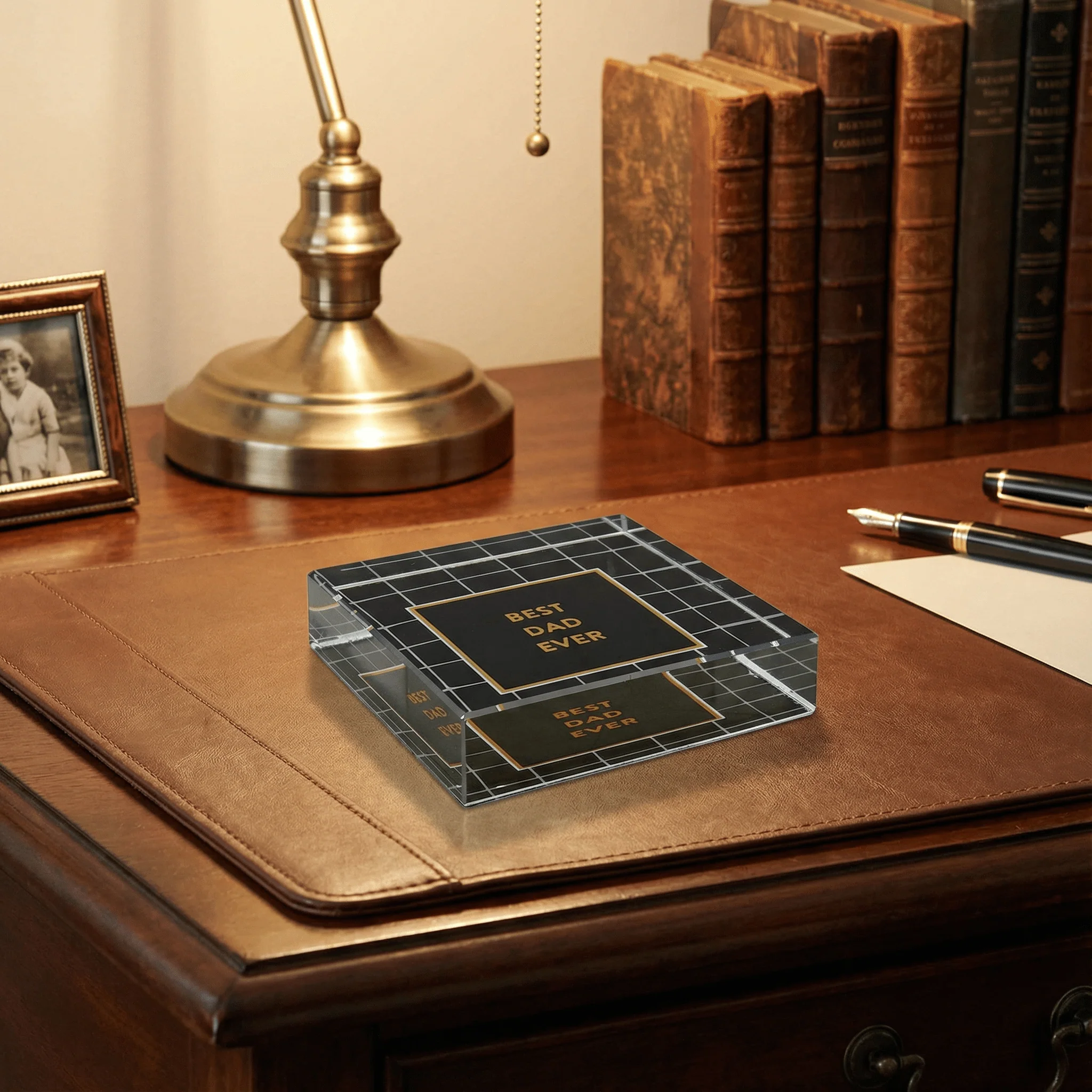 Classic Dad Gift! Best Dad Ever 3"x3" Paperweight in Gift Box - Image 6