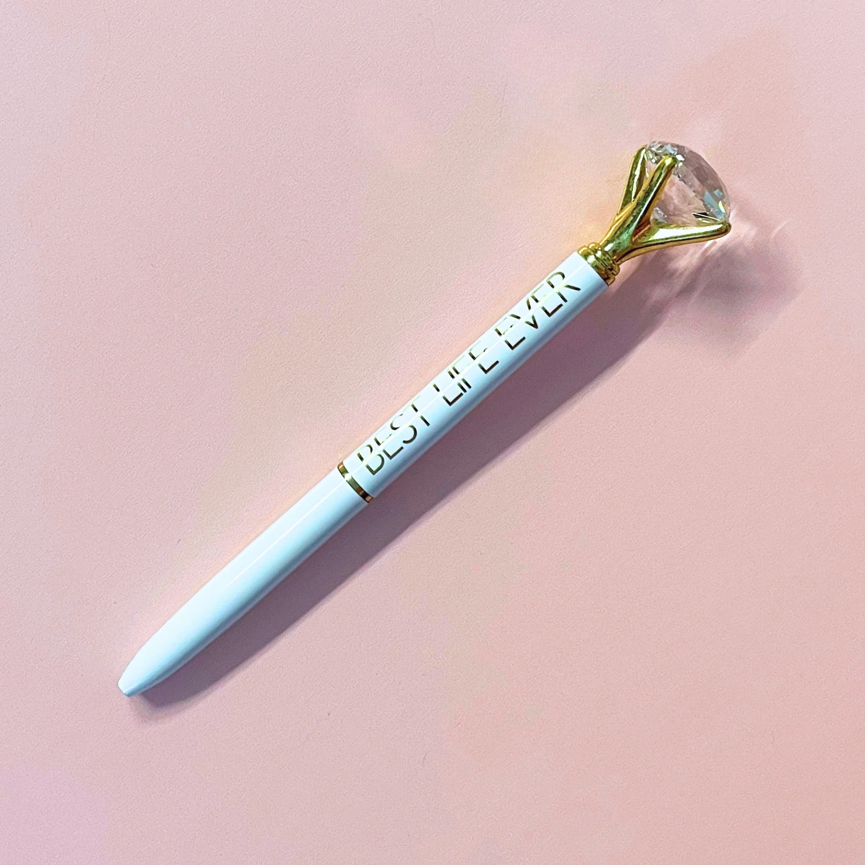 Best Life Ever Gem Pen in Gift Box | Jewel-Topped Gift Pen in Gold - Image 4