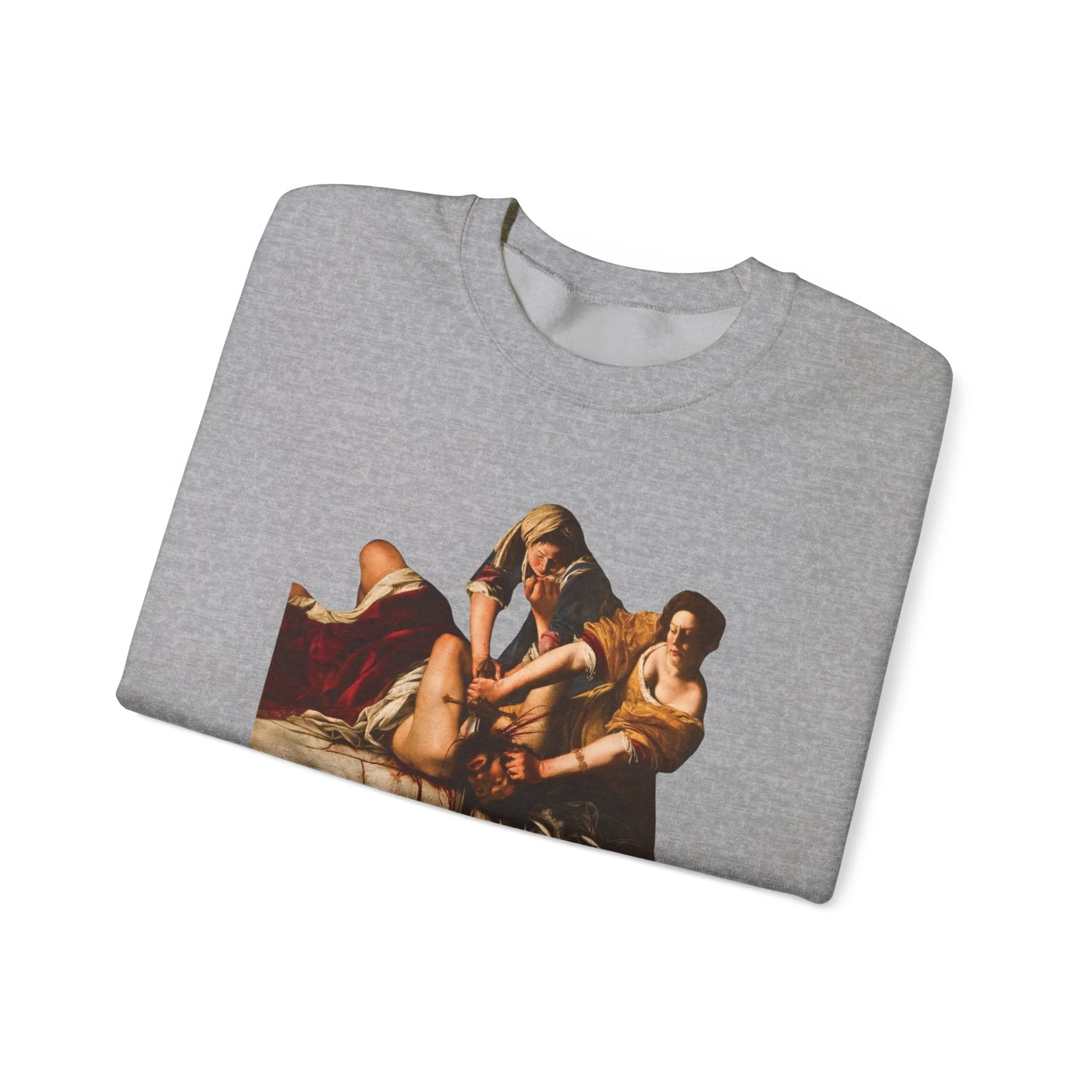 Besties Doing a Nice Beheading! Judith Slaying Holofernes Unisex Heavy Blend™ Crewneck Sweatshirt (Sizes S-5X) - Image 10