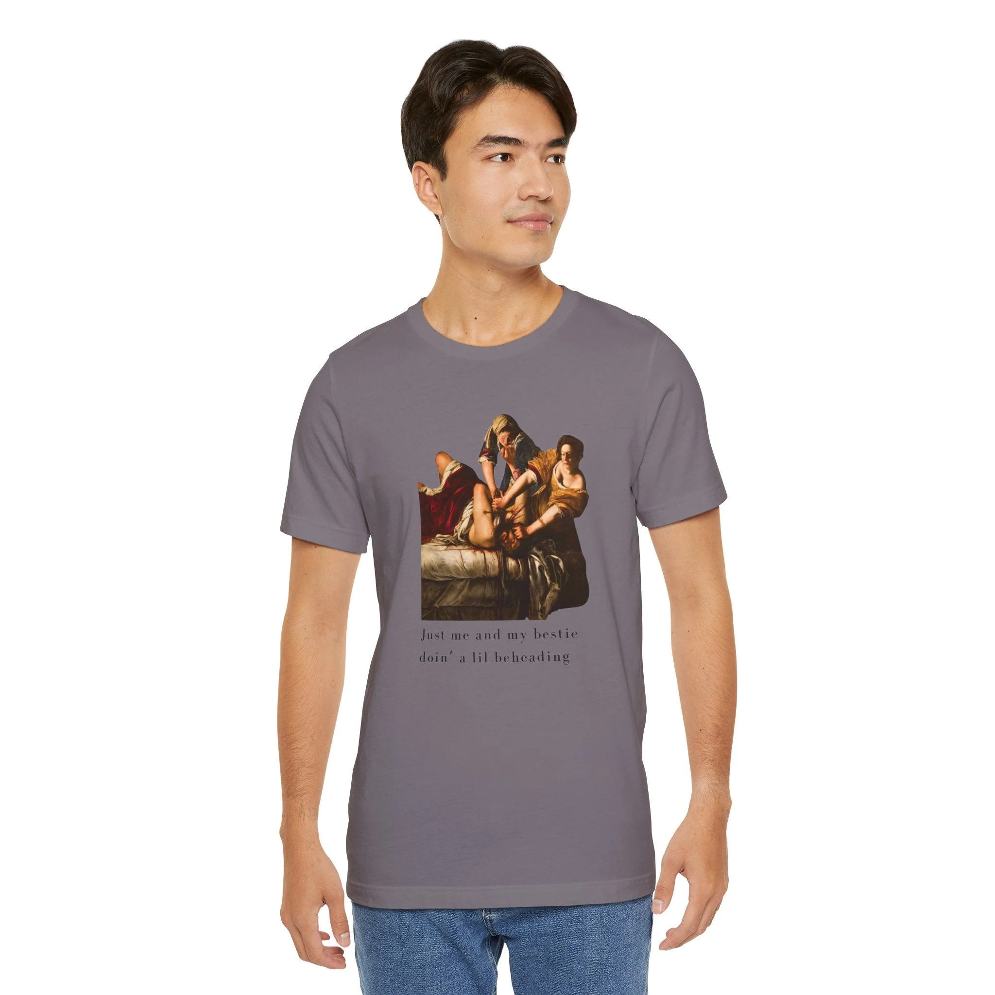 Besties Doing a Nice Beheading! Judith Slaying Holofernes Unisex Jersey Short Sleeve Tee - Image 16