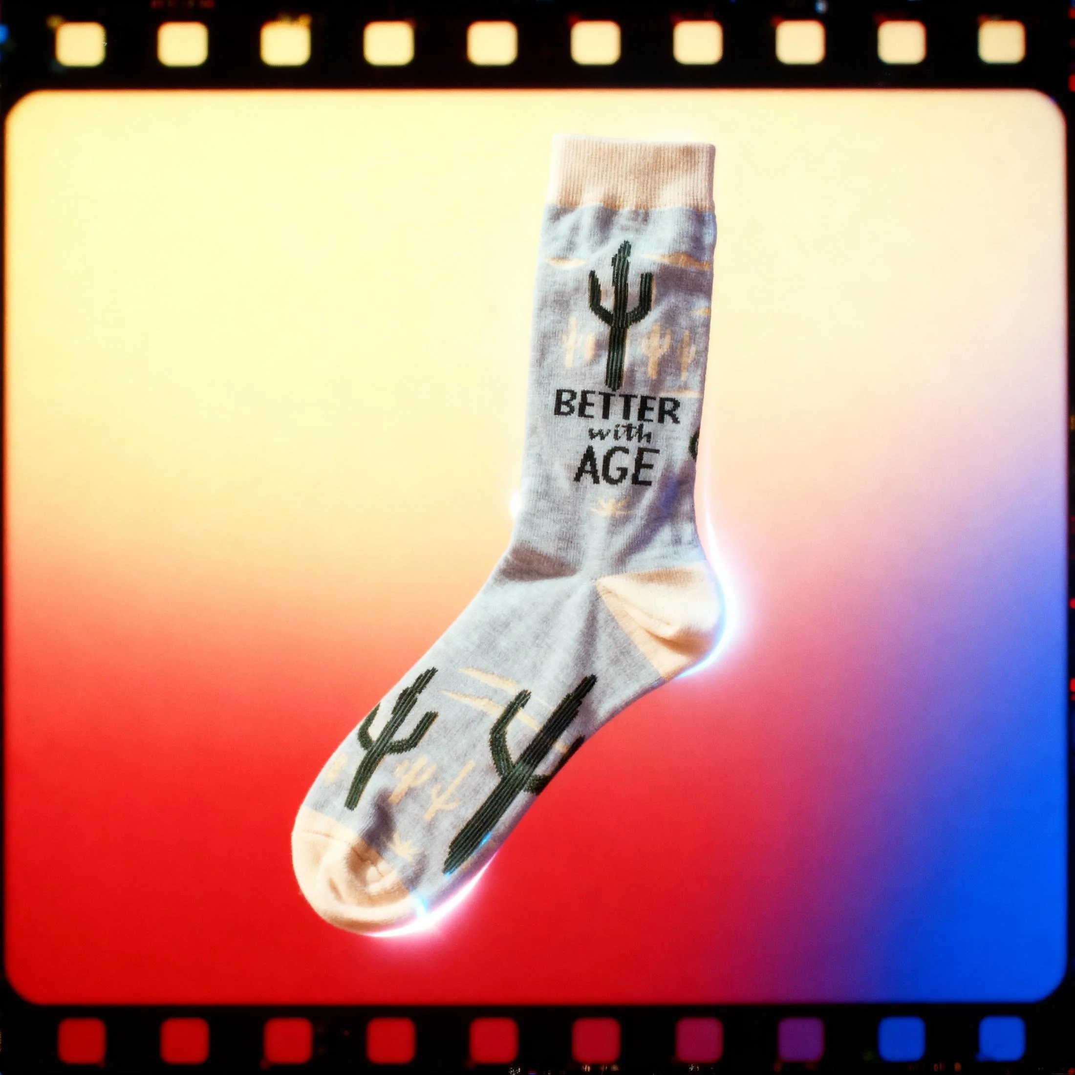 Better With Age Socks | Cactus Plants Illustration - Image 12