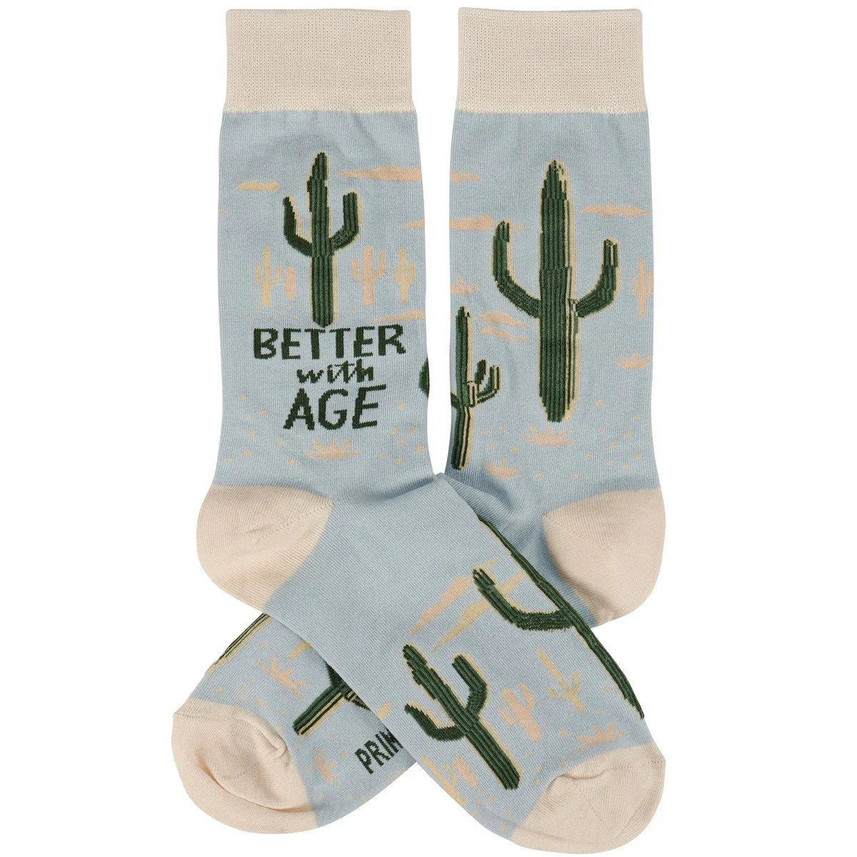 Better With Age Socks | Cactus Plants Illustration - Image 3