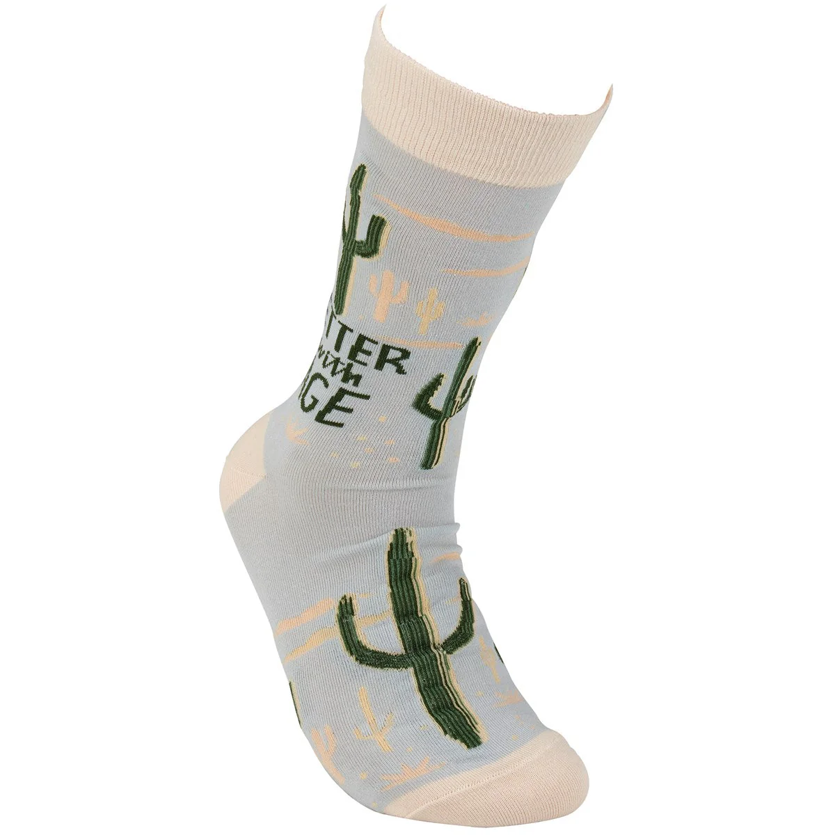 Better With Age Socks | Cactus Plants Illustration - Image 4