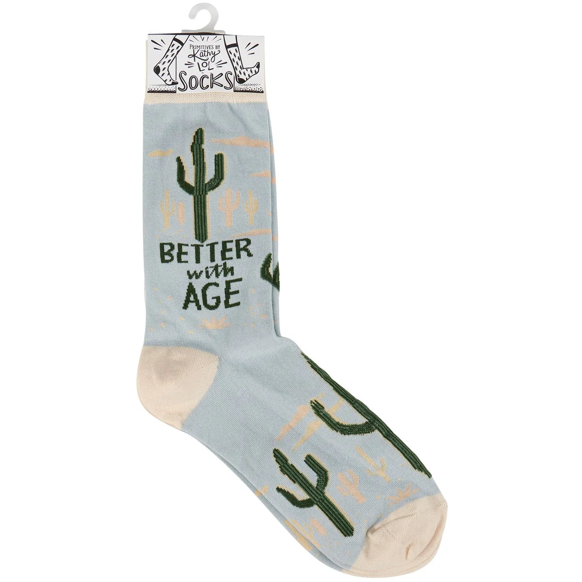 Better With Age Socks | Cactus Plants Illustration - Image 5