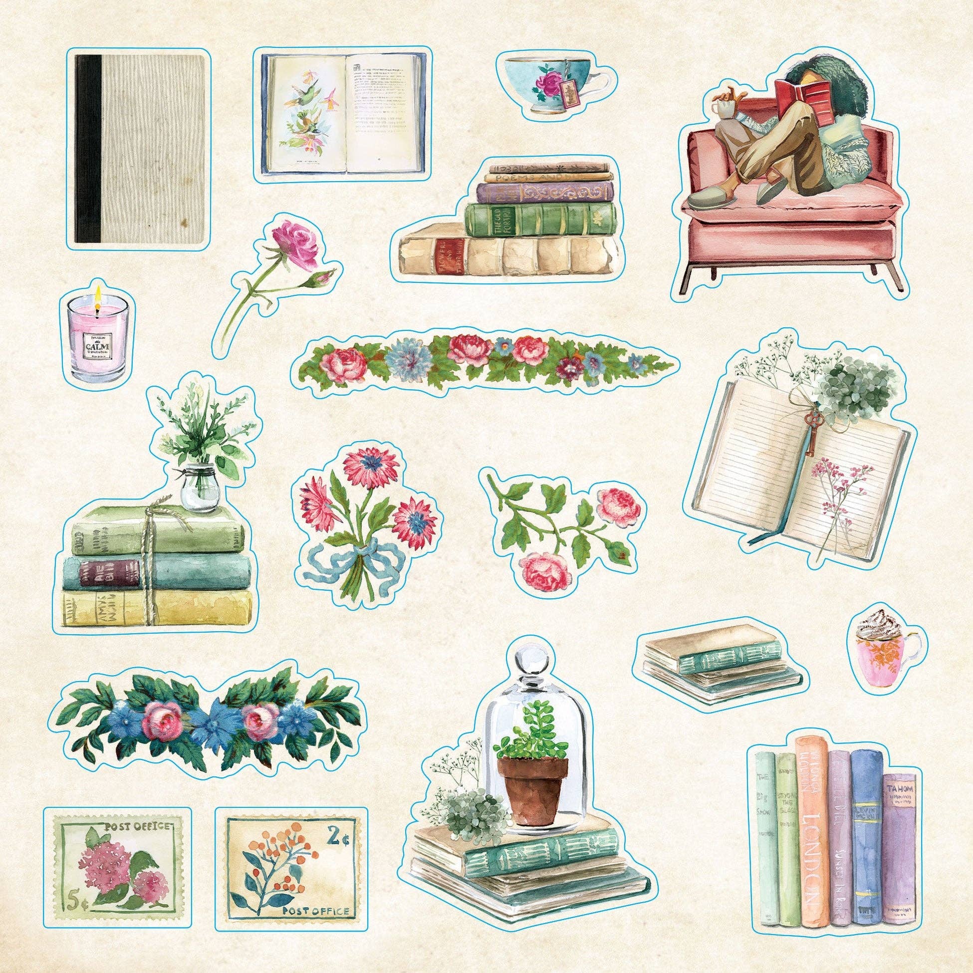 Bibliophilia Ephemera Sticker Book | An Enchanting Book Lovers' Sticker Book | Over 780 Decals - Image 10