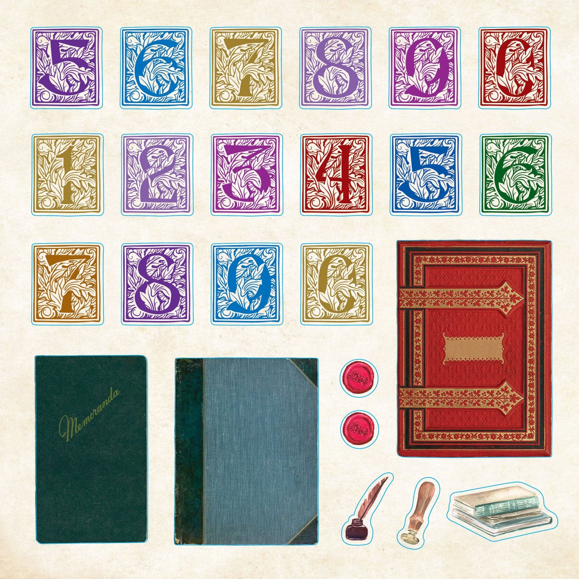 Bibliophilia Ephemera Sticker Book | An Enchanting Book Lovers' Sticker Book | Over 780 Decals - Image 12