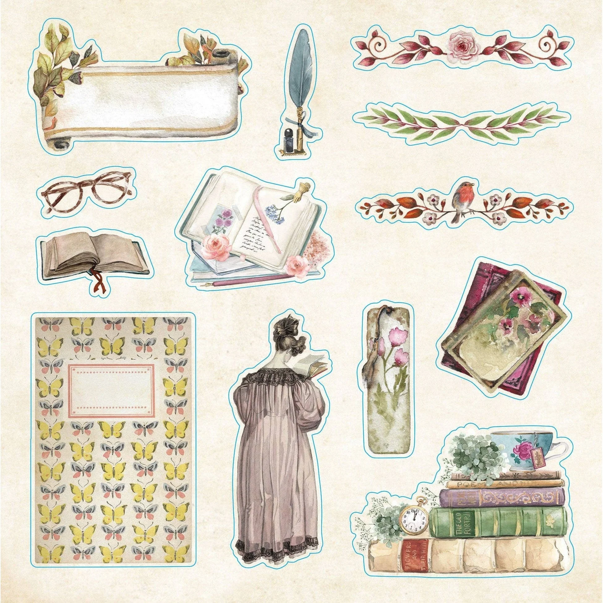 Bibliophilia Ephemera Sticker Book | An Enchanting Book Lovers' Sticker Book | Over 780 Decals - Image 3