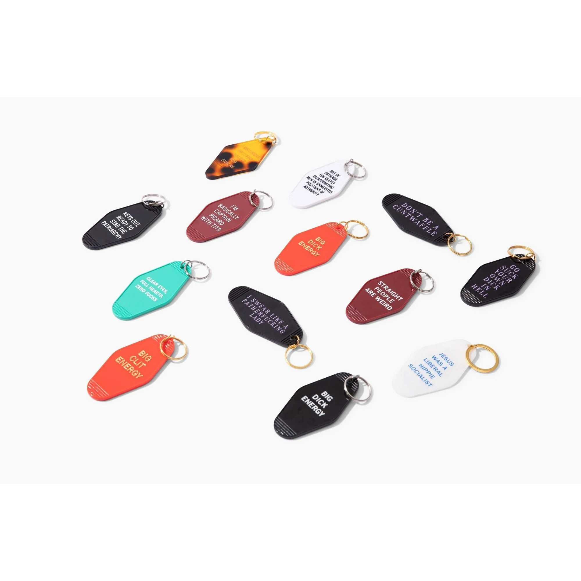Big Clit Energy Motel Style Keychain in Red and Gold - Image 5