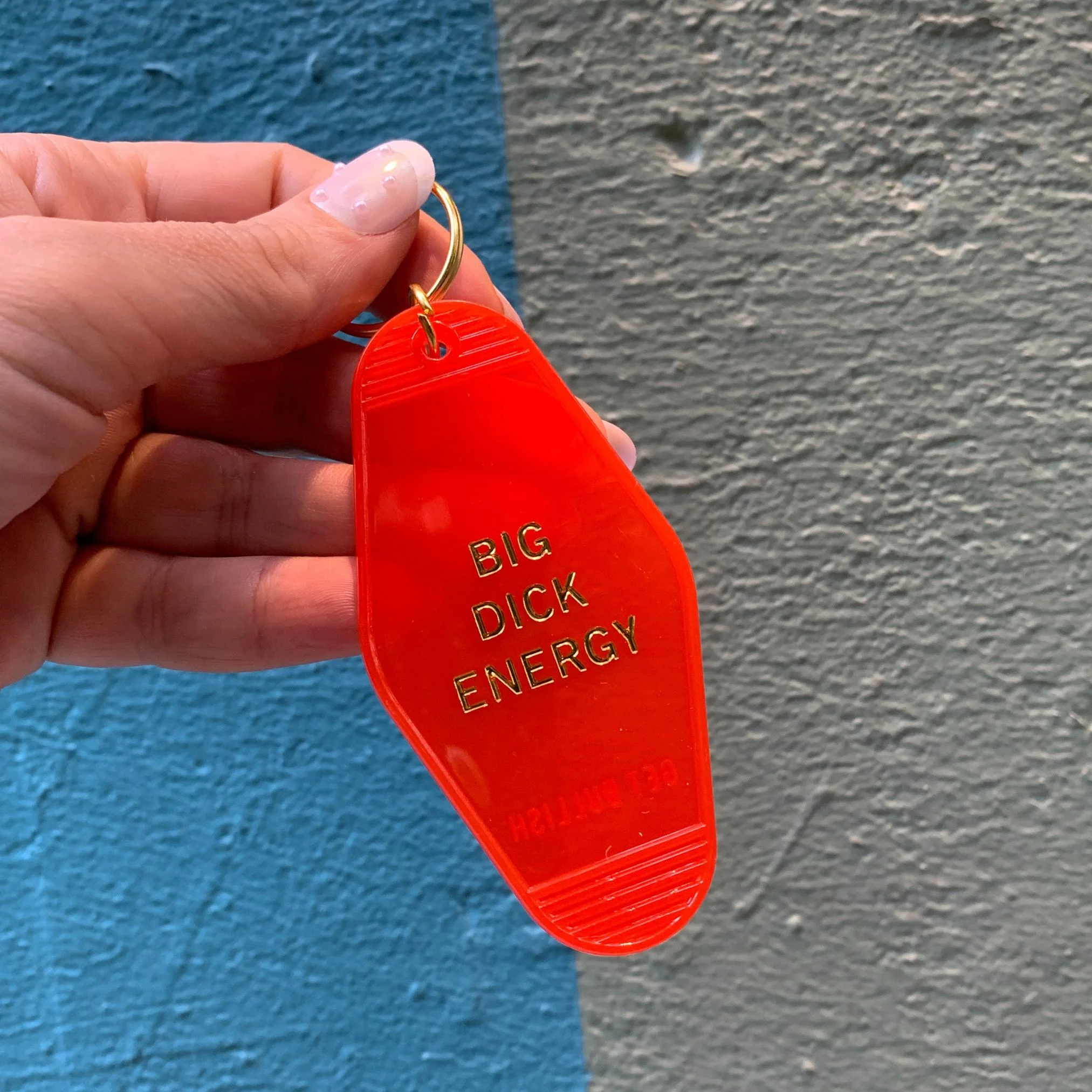 Big Dick Energy Motel Style Keychain in Red - Image 2