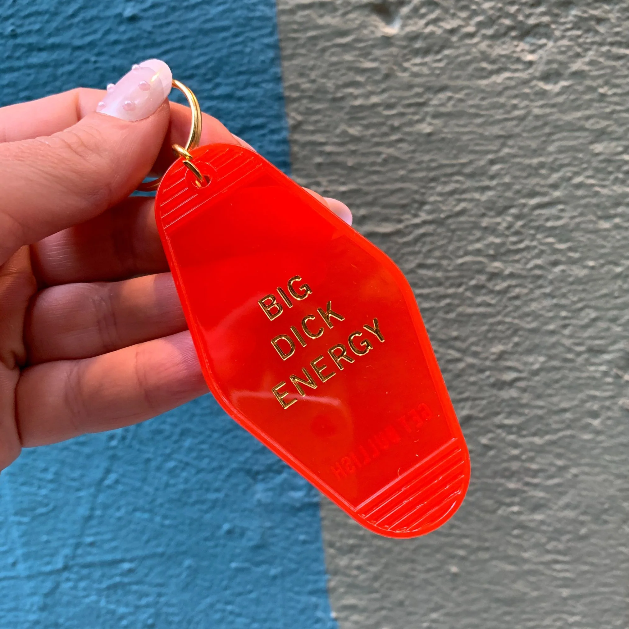 Big Dick Energy Motel Style Keychain in Red - Image 3