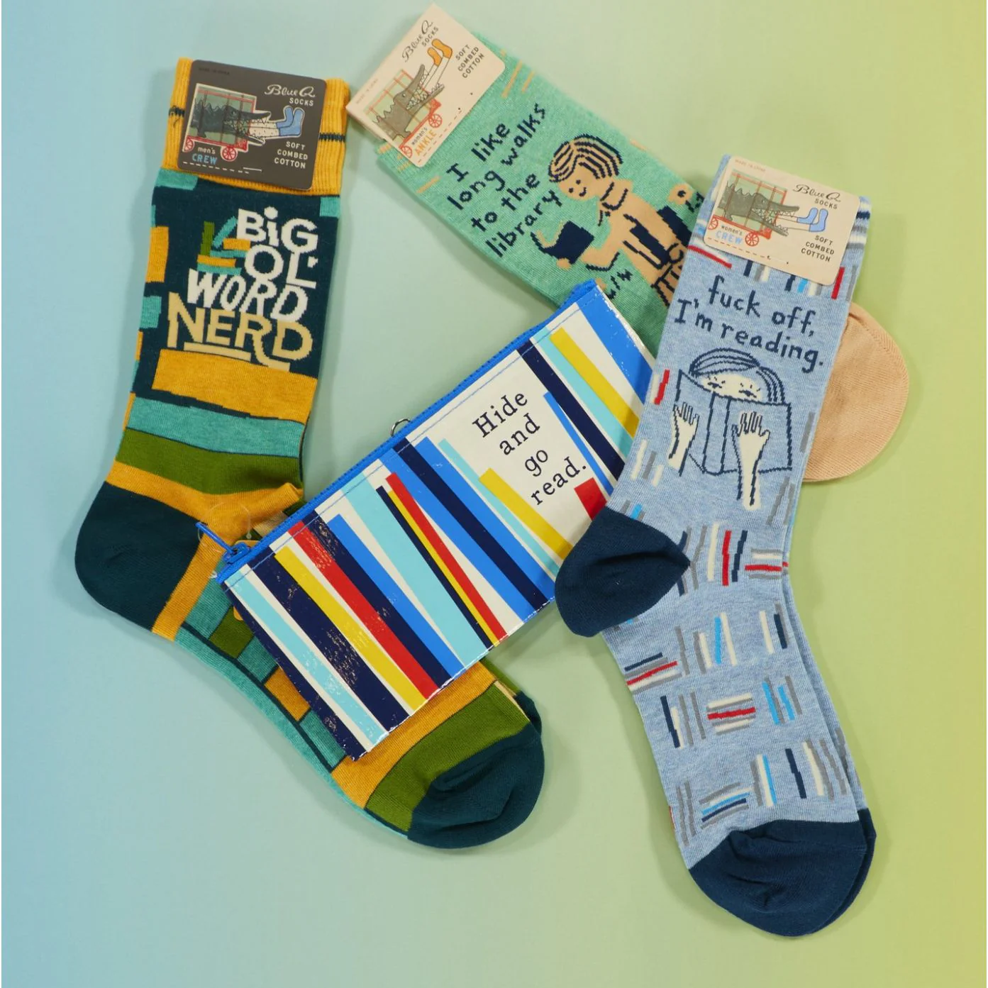 Big Ol' Word Nerd Men's Crew Socks | BlueQ at GetBullish - Image 4