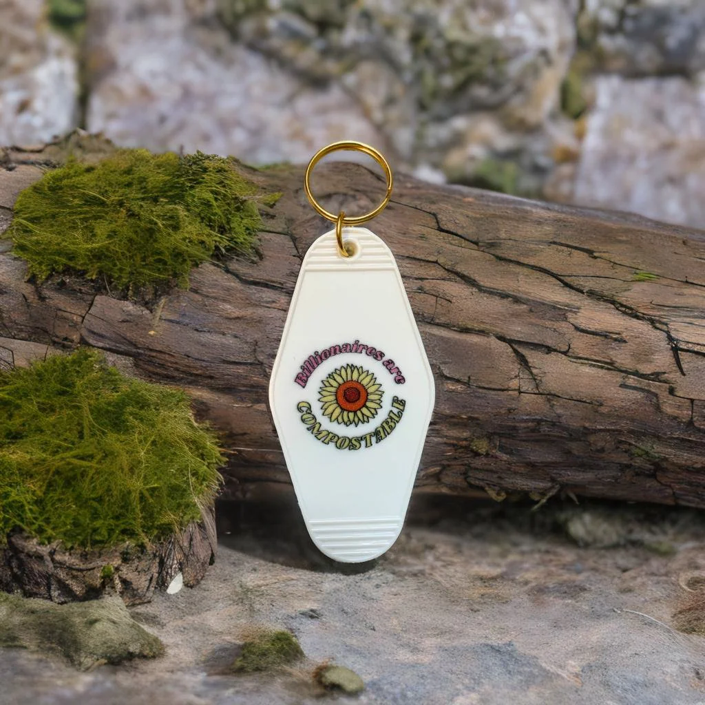 Billionaires Are Compostable 🌸 Motel Style Keychain - Image 3