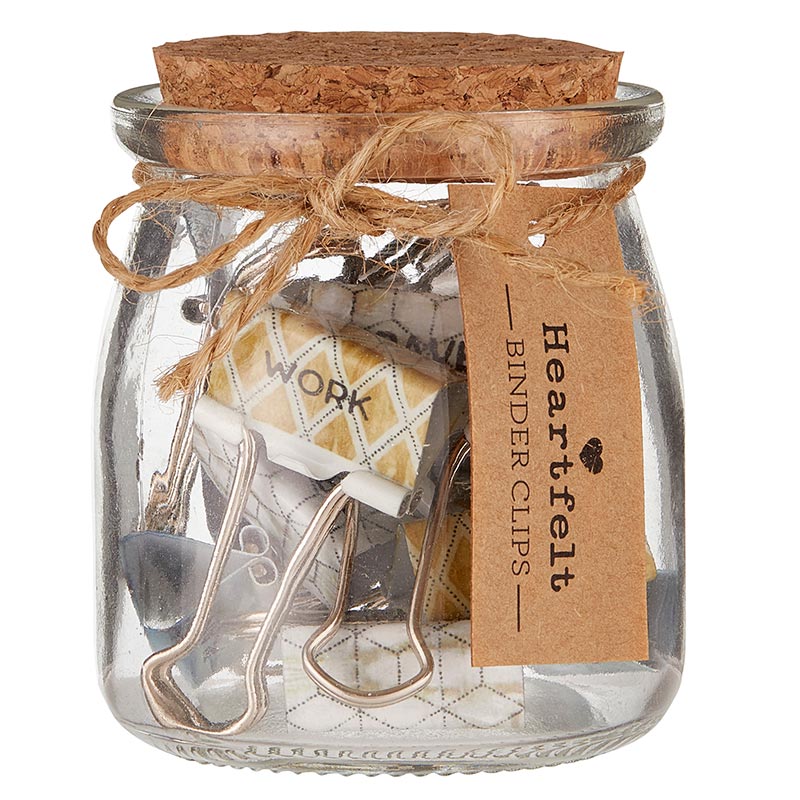 Travel Binder Clips | Binder Clips Set In Jar | 12 Pieces - Image 2