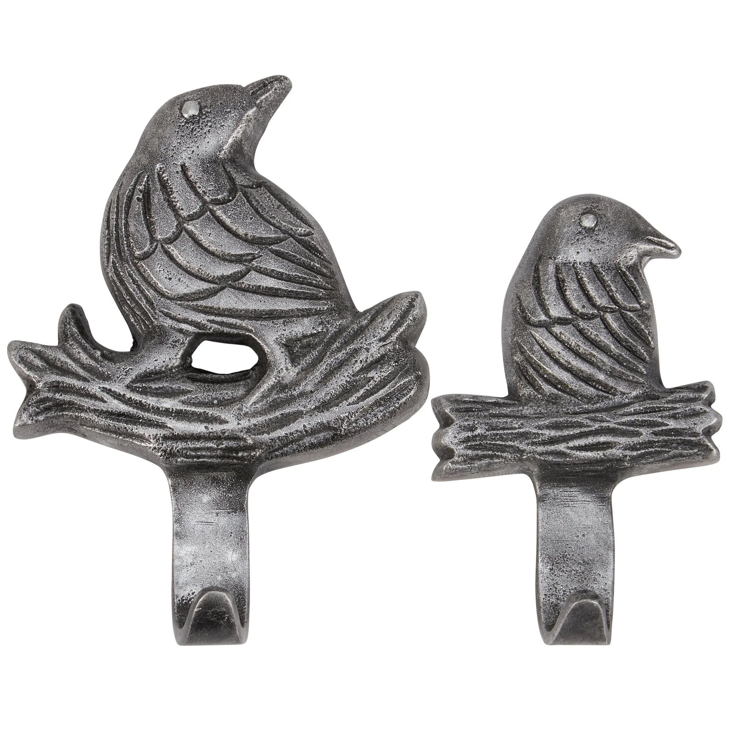 Decorative Bird Hook Set of 2 | Antique Metal Finish - Image 2