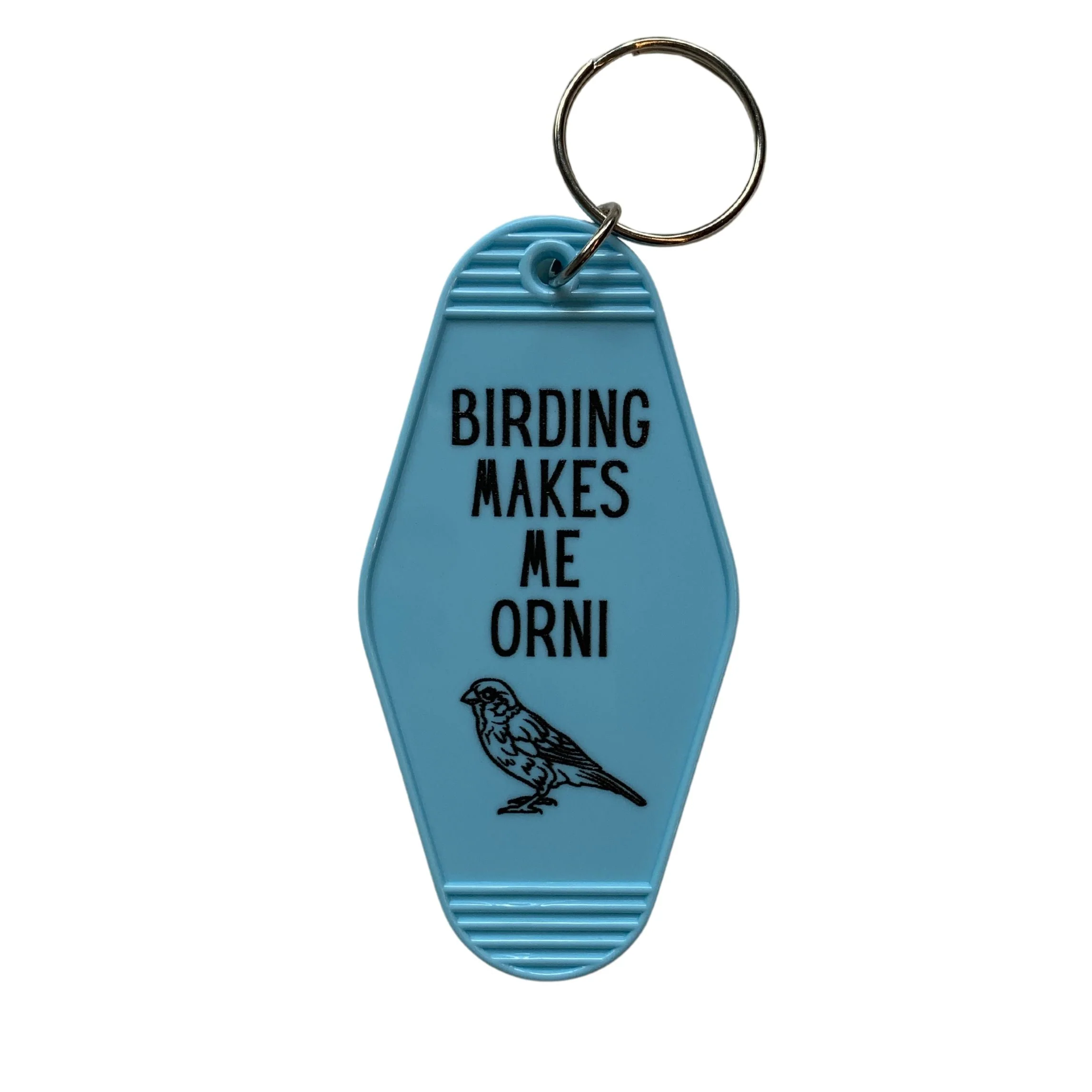 Birding Makes Me Orni Birdwatching Pun Motel Keychain - Image 2