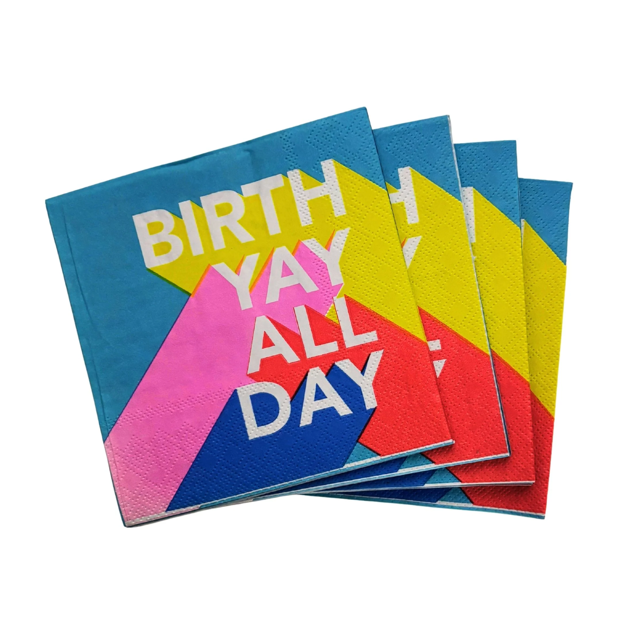 Birth Yay All Day Beverage Napkins | Birthday Cocktail Party Paper Napkin | 5" - Image 5