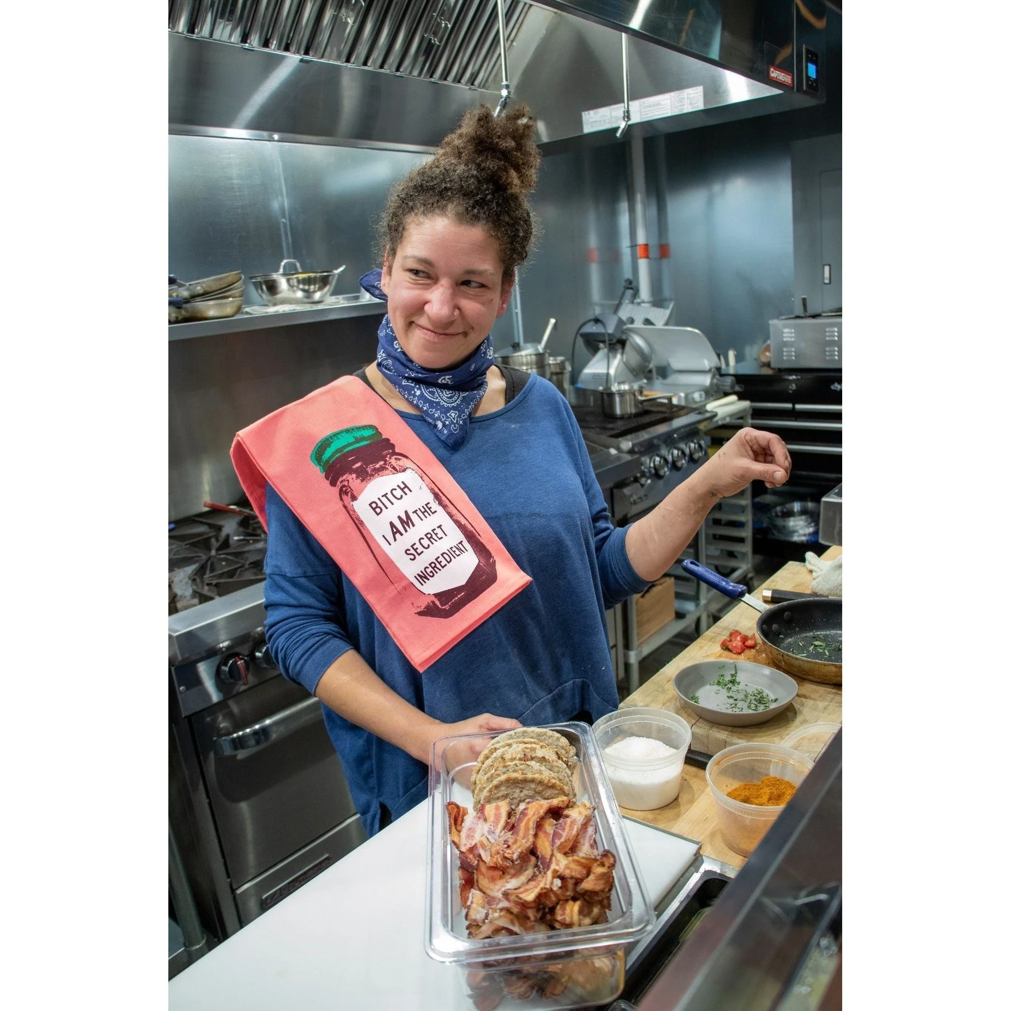 Bitch I Am The Secret Ingredient Condiments Dish Towel | BlueQ at GetBullish - Image 6