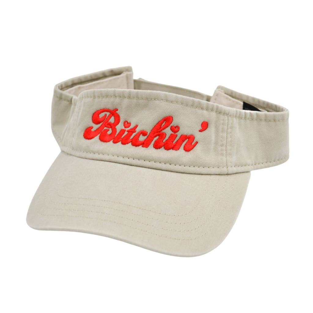 Bitchin' Visor | Funny Embroidered Velcro Sun Hat | Adjustable Outdoor Beach Cap | Smartass & Sass at GetBullish - Image 3