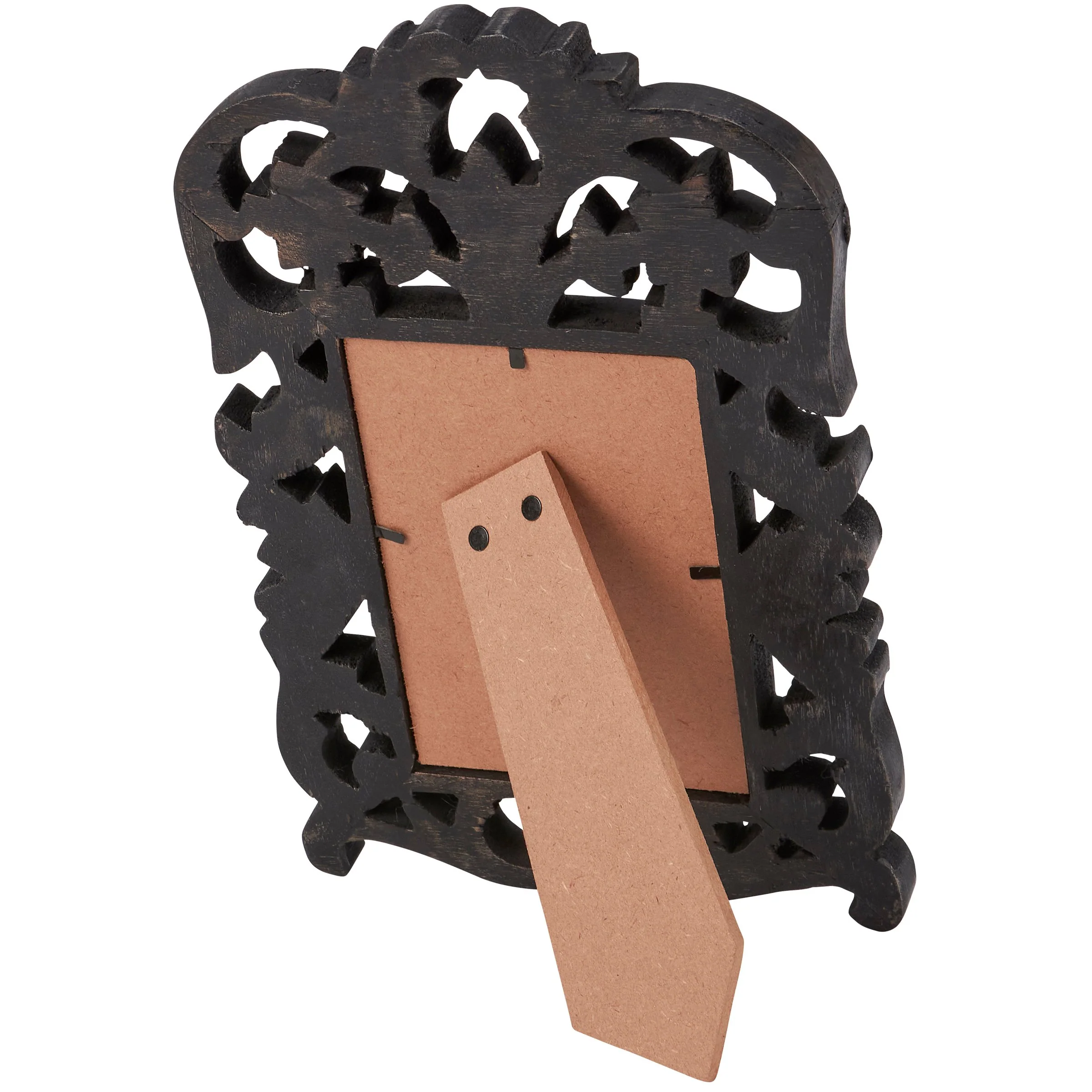 Black Filigree Wood & Glass Photo Frame | Fits 4" x 6" | 8.5" x 13.5" - Image 3