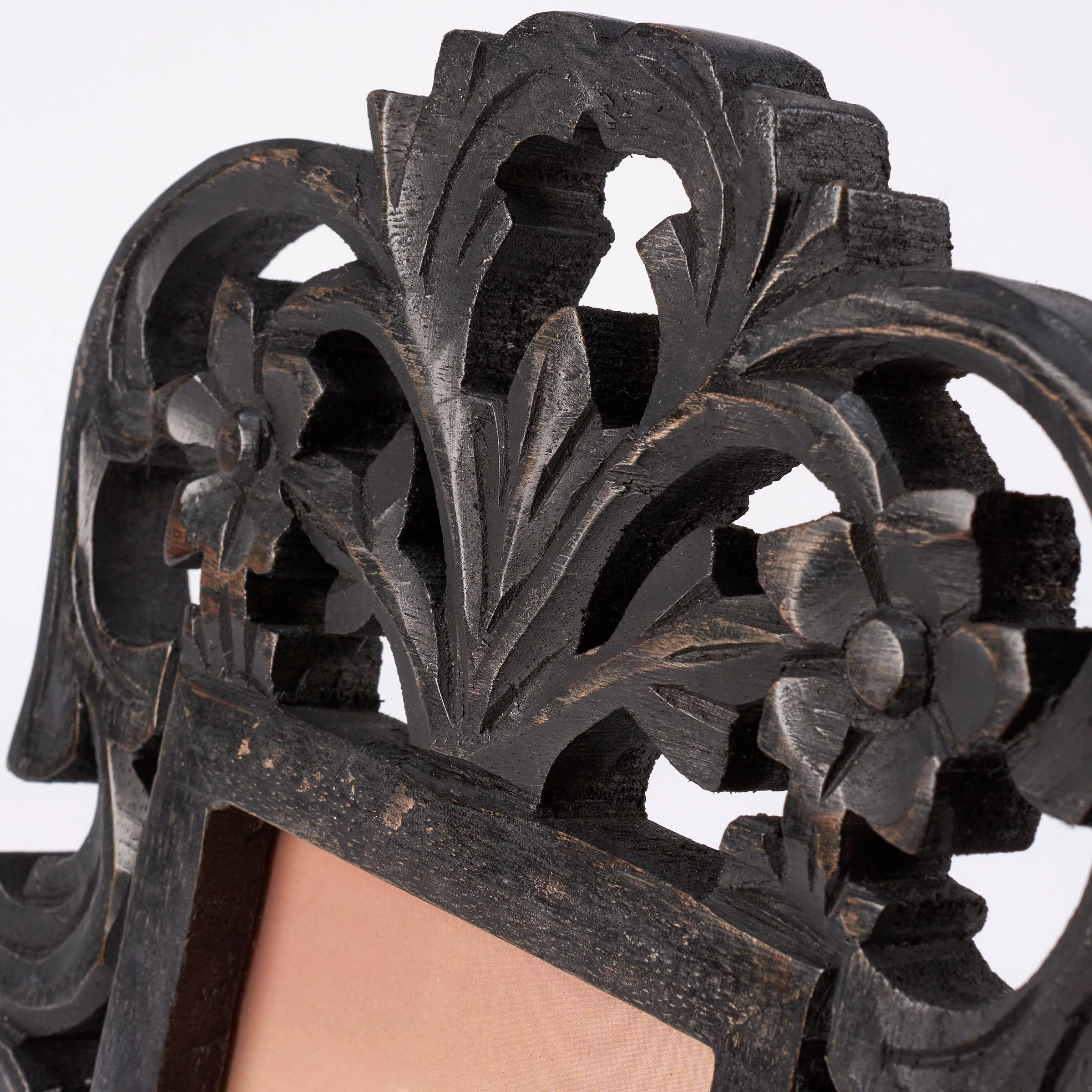 Black Filigree Wood & Glass Photo Frame | Fits 4" x 6" | 8.5" x 13.5" - Image 4