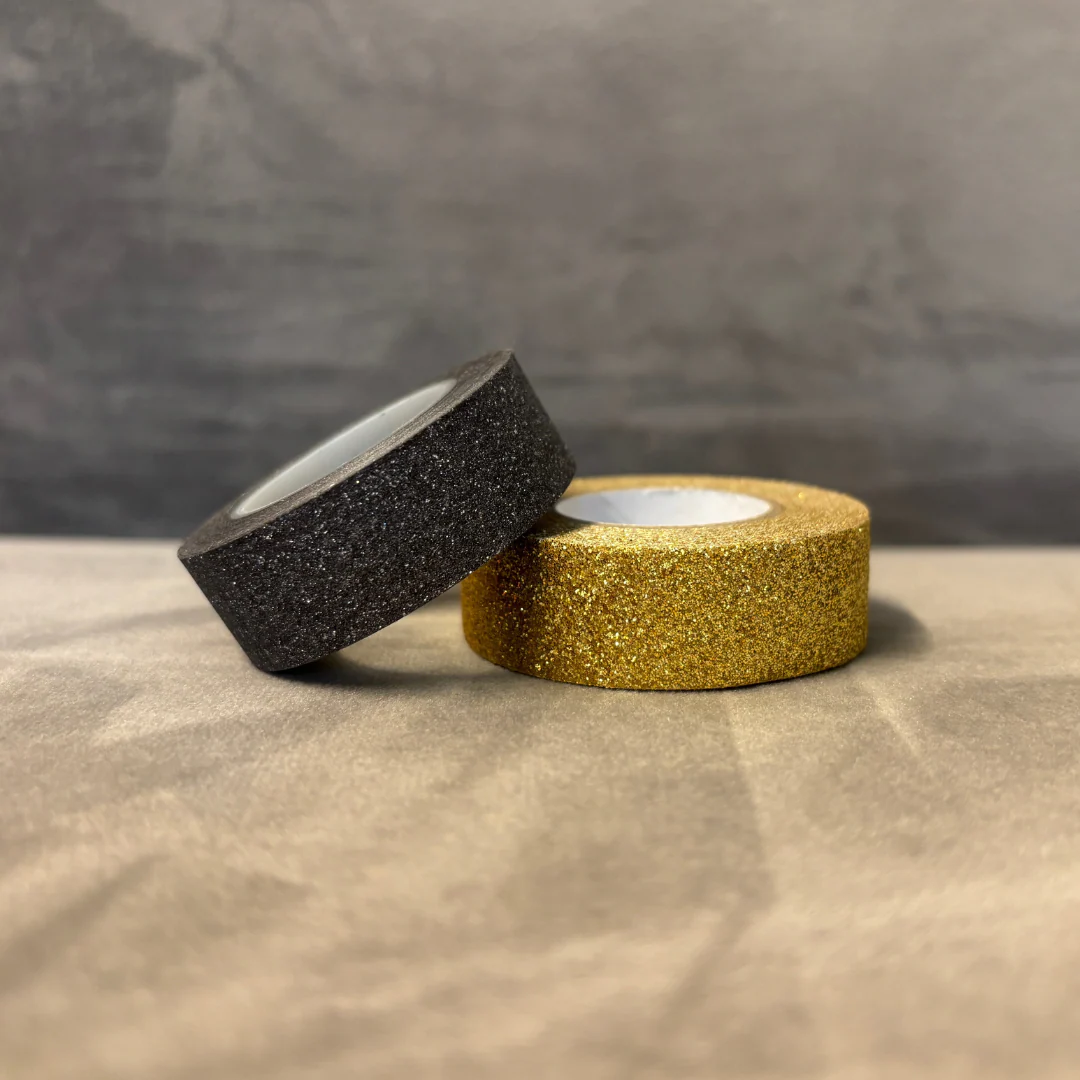 Glitter Washi Tape in Black or Gold | Gift Wrapping and Craft Tape - Image 8