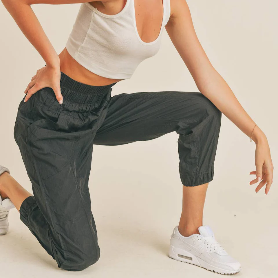 Black High Rise Warm-up Style Jogger [Sizes M-L Remaining] - Image 4