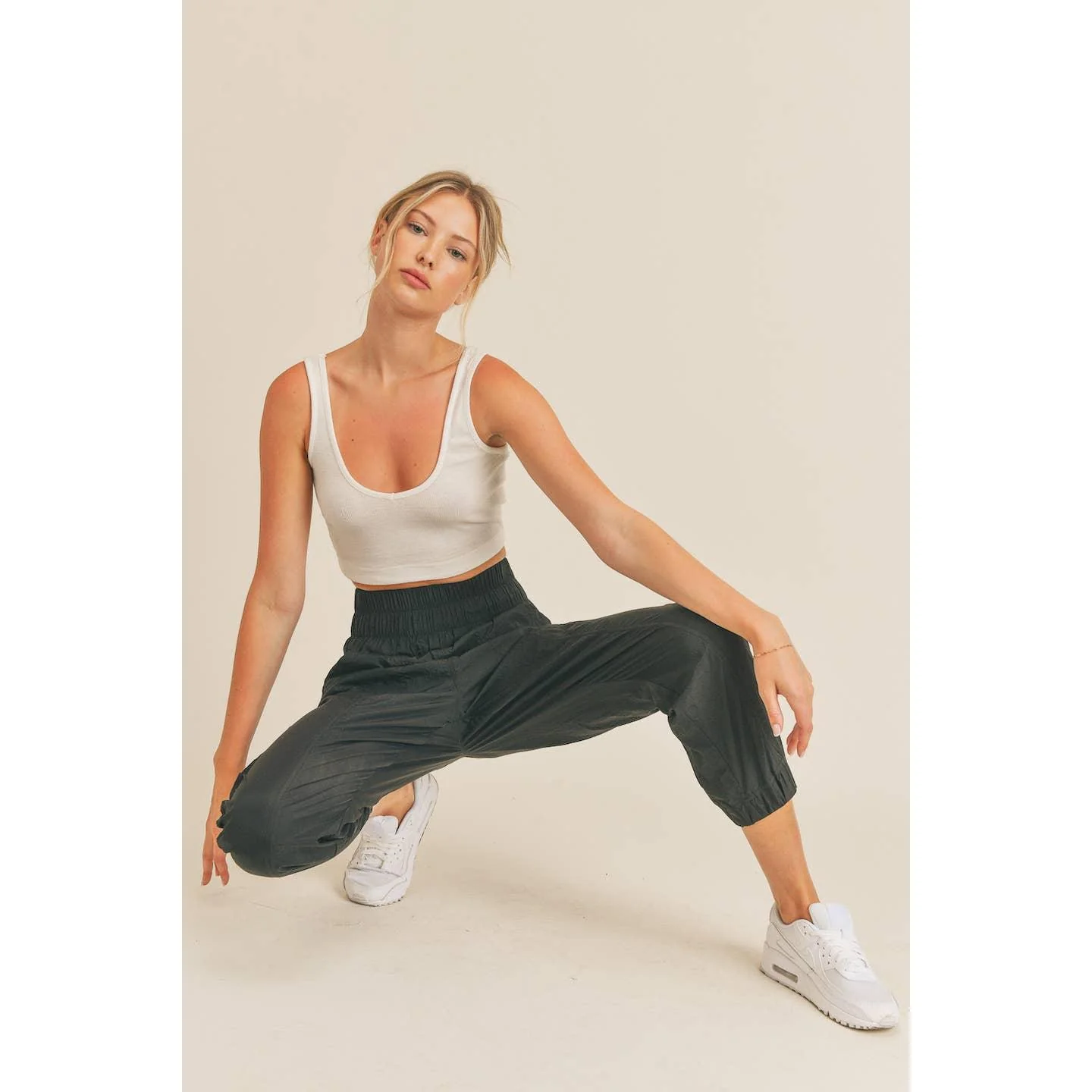 Black High Rise Warm-up Style Jogger [Sizes M-L Remaining] - Image 5