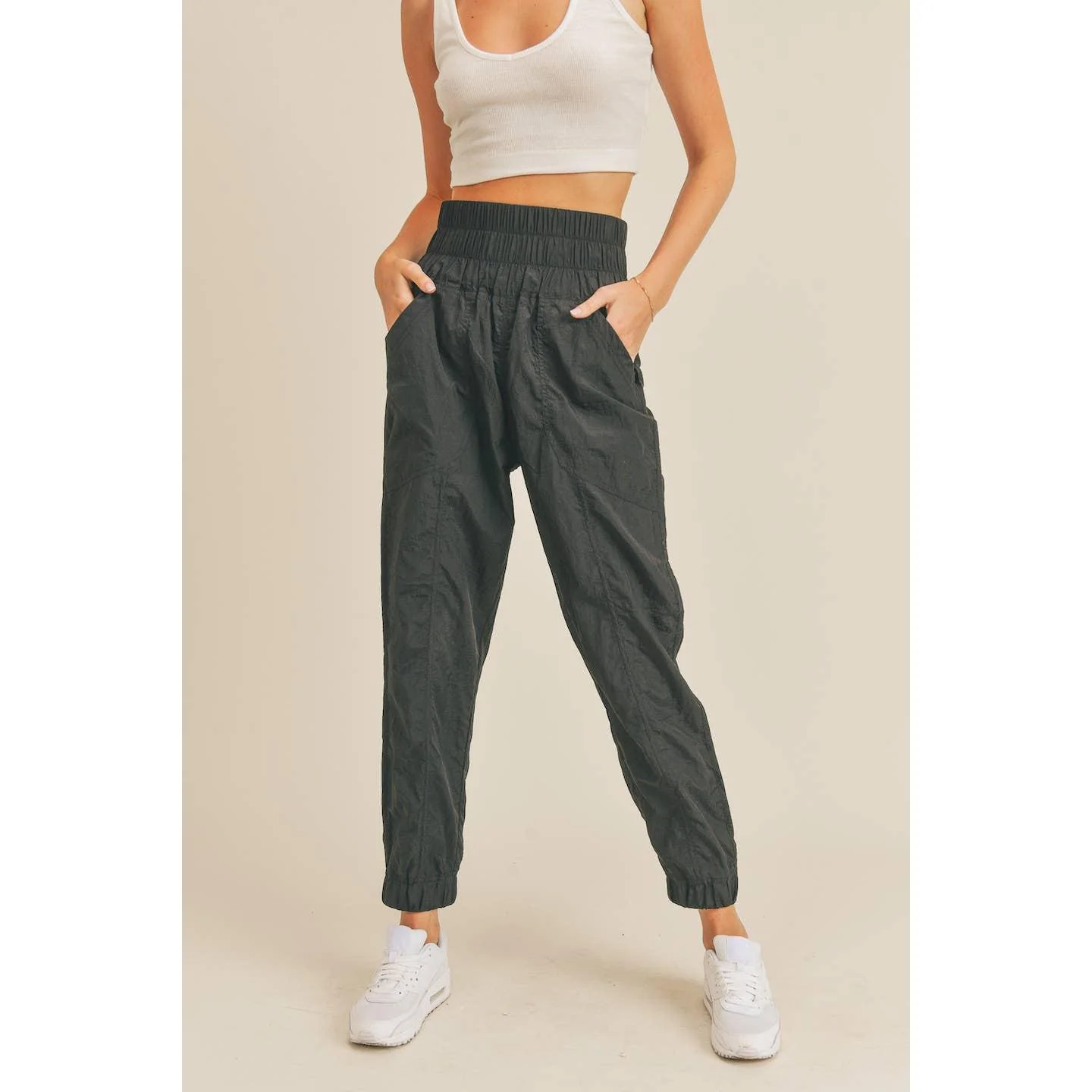 Black High Rise Warm-up Style Jogger [Sizes M-L Remaining] - Image 7