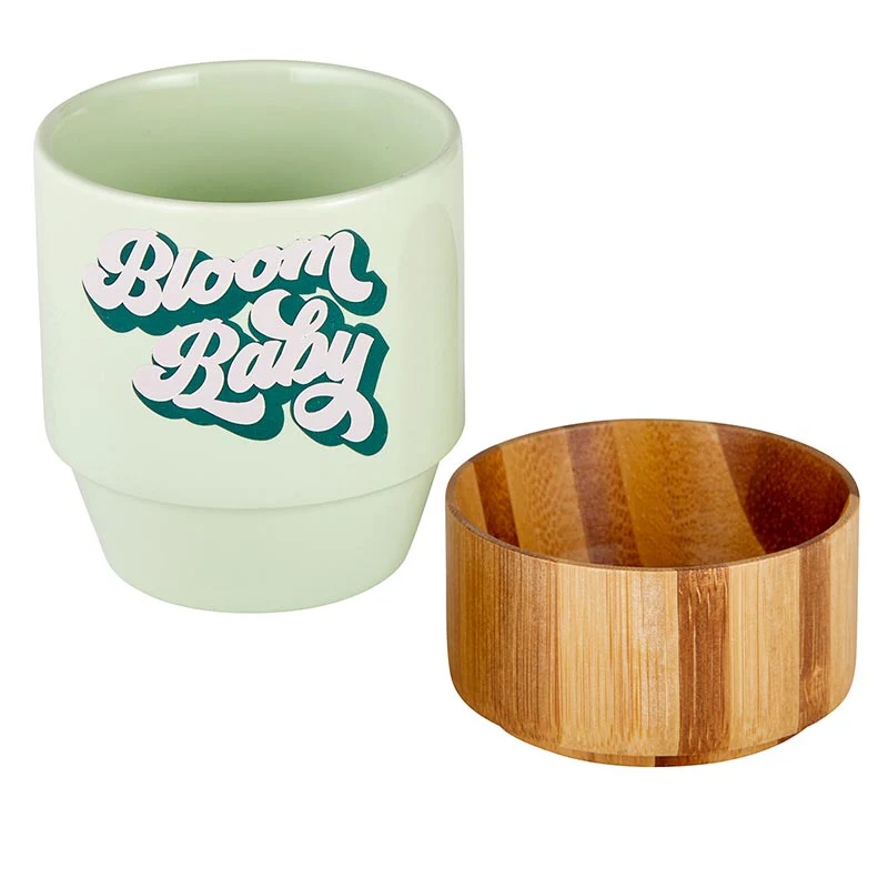 Bloom Baby Petite Ceramic Mug with Bamboo Base - Image 3