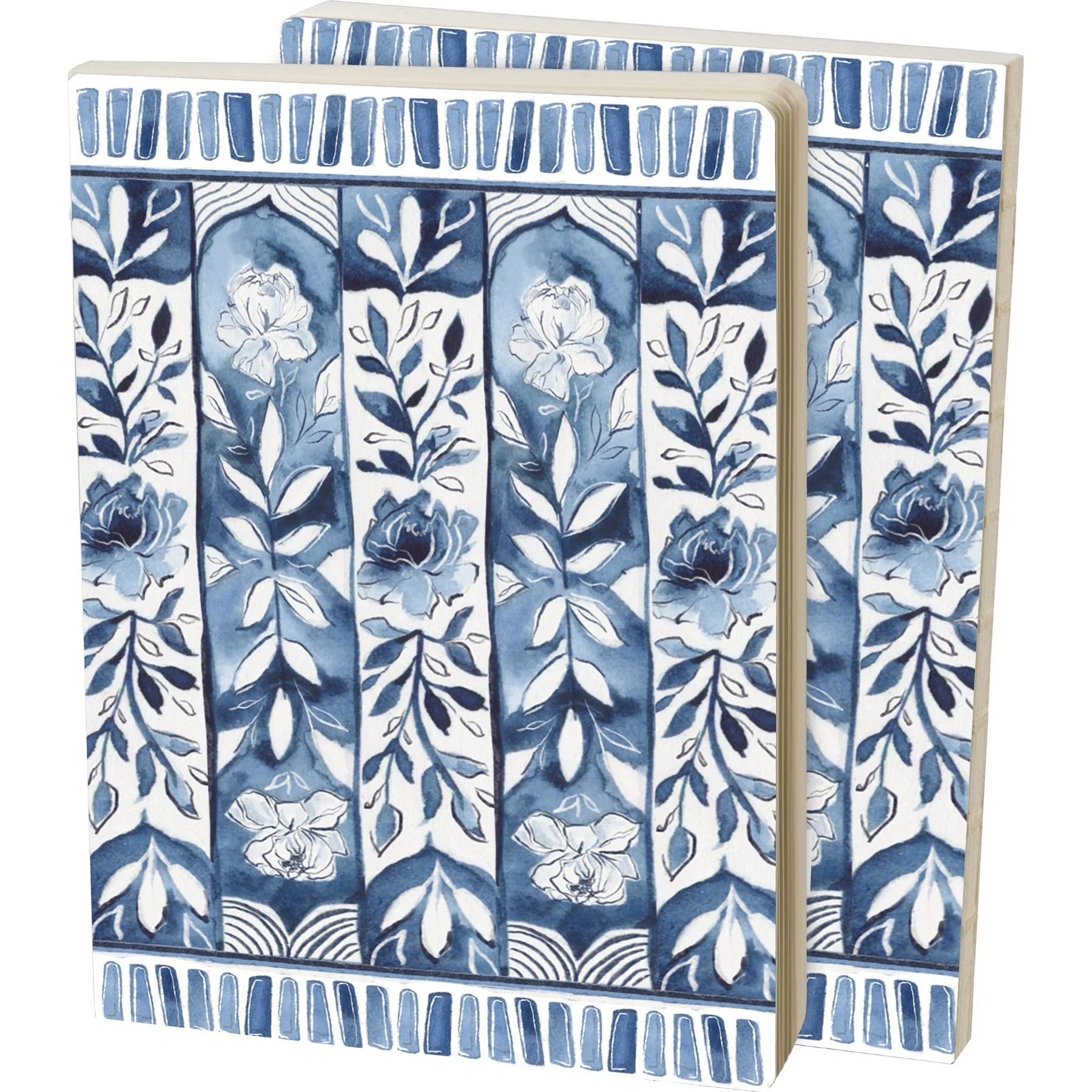 Blue and White Florals Journal | Double-Sided Notebook | 160 Lined Pages - Image 3