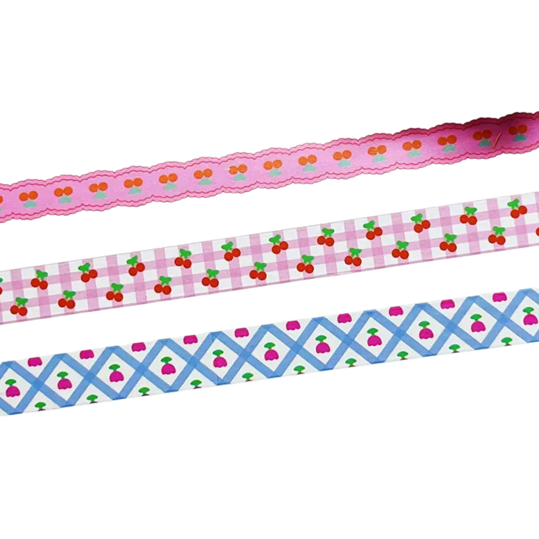 Blue Grid Tulips Washi Tape | Aesthetic Dopamine Y2K Decorative Masking Tape - Image 6