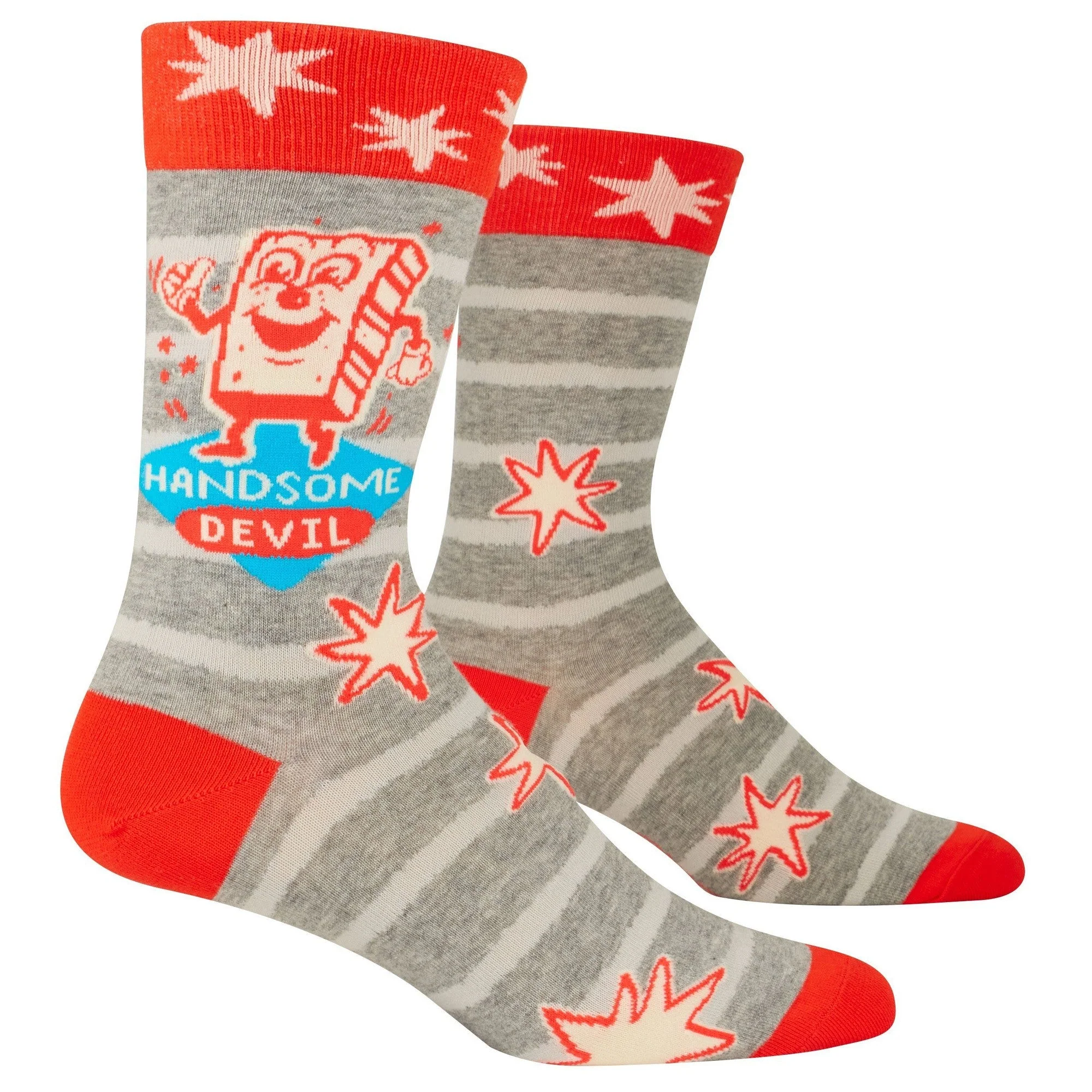 Handsome Devil Men's Crew Socks | Novelty Funny Socks | BlueQ at GetBullish - Image 2