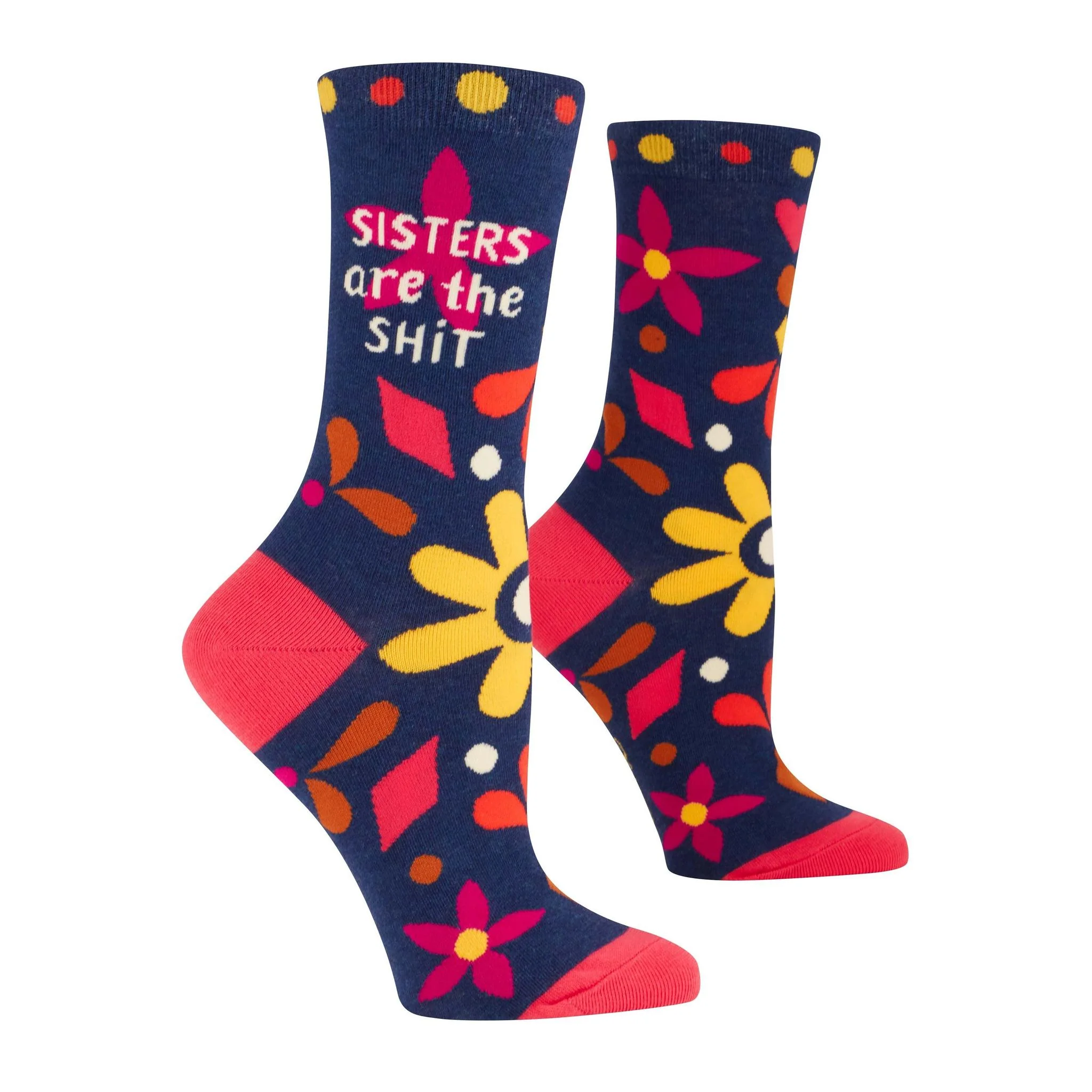 Sisters Are The Shit Women's Crew Socks | Novelty Funny Socks | BlueQ at GetBullish - Image 2
