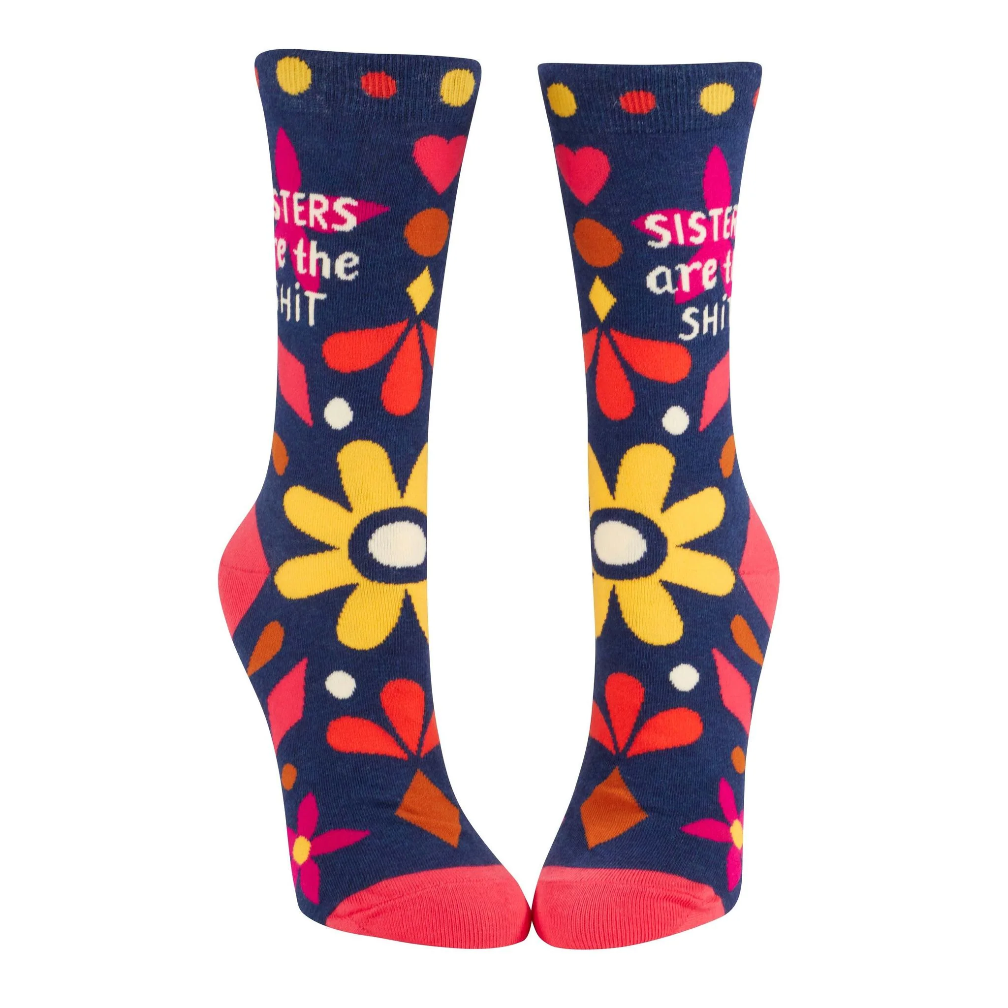 Sisters Are The Shit Women's Crew Socks | Novelty Funny Socks | BlueQ at GetBullish - Image 3