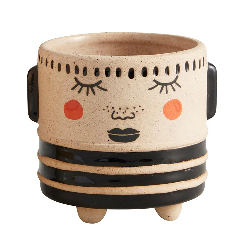 Blushing Face Planter Ceramic Pot - Image 2