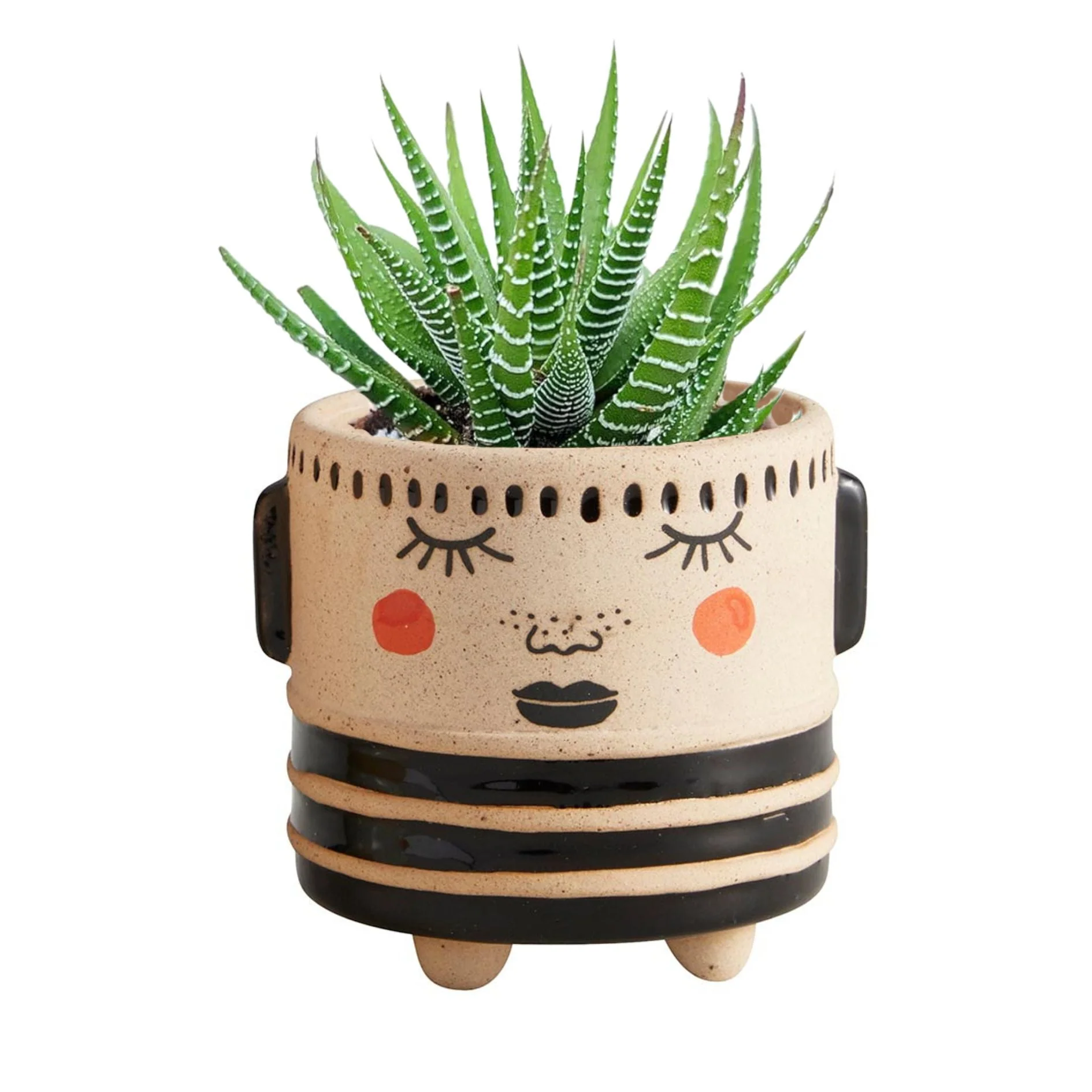 Blushing Face Planter Ceramic Pot - Image 4